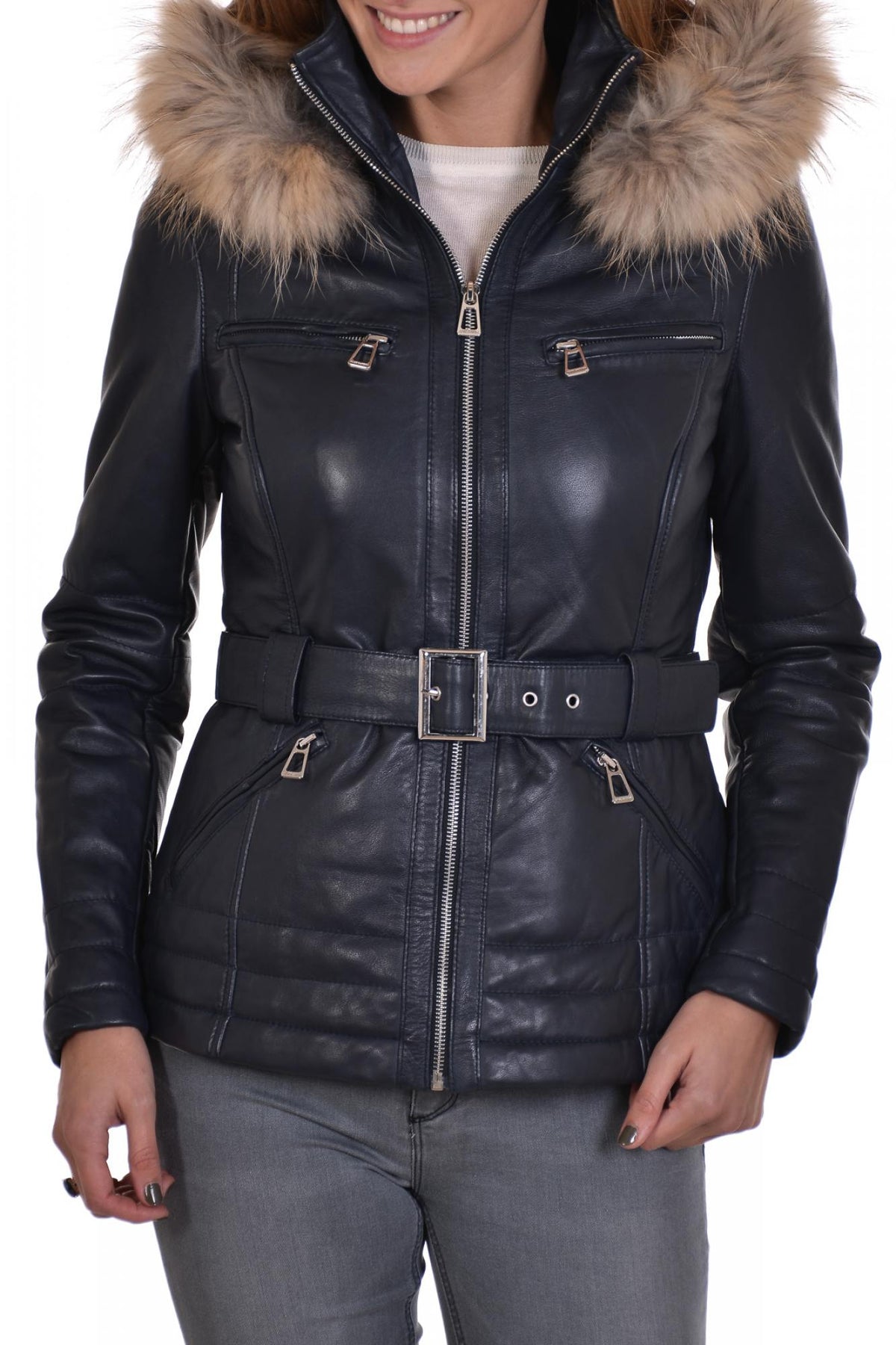 Rose Garden women's lambskin jacket - Image n°1