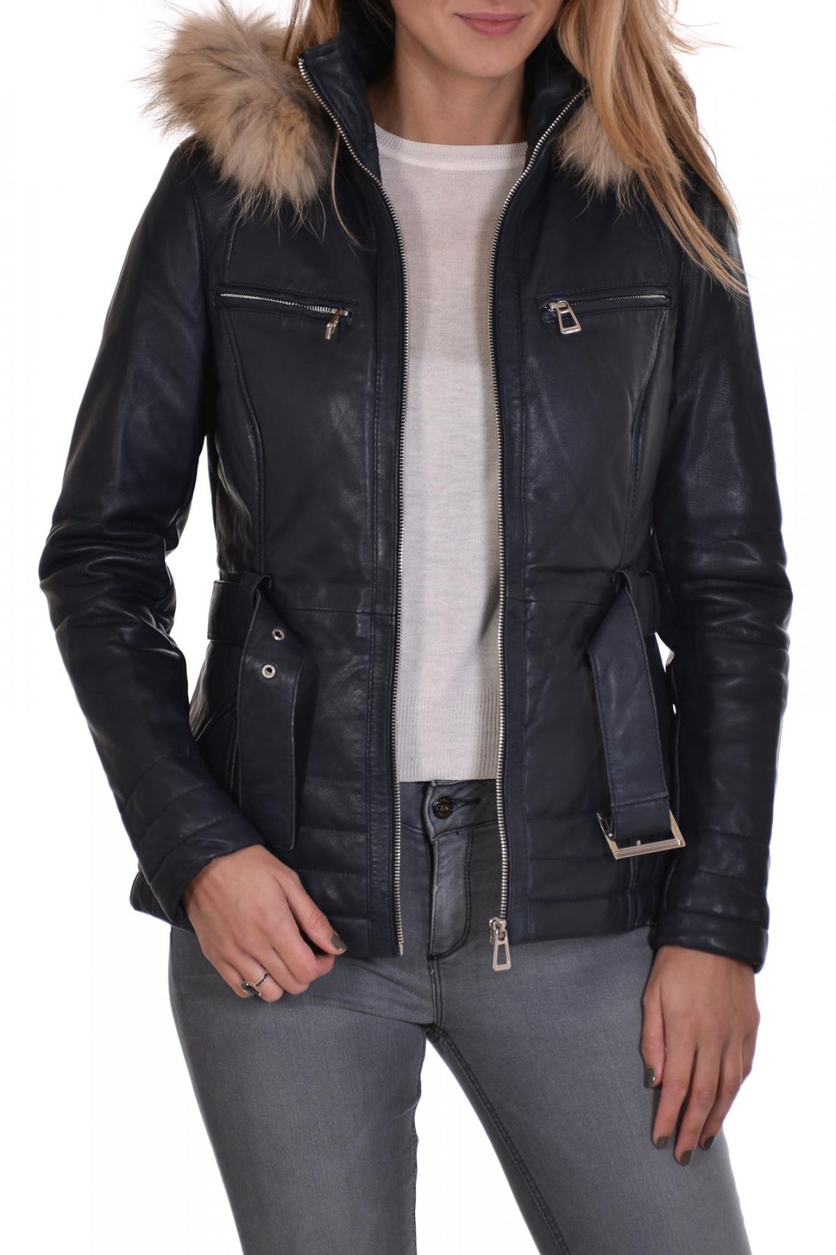 Rose Garden women's lambskin jacket - Image n°5