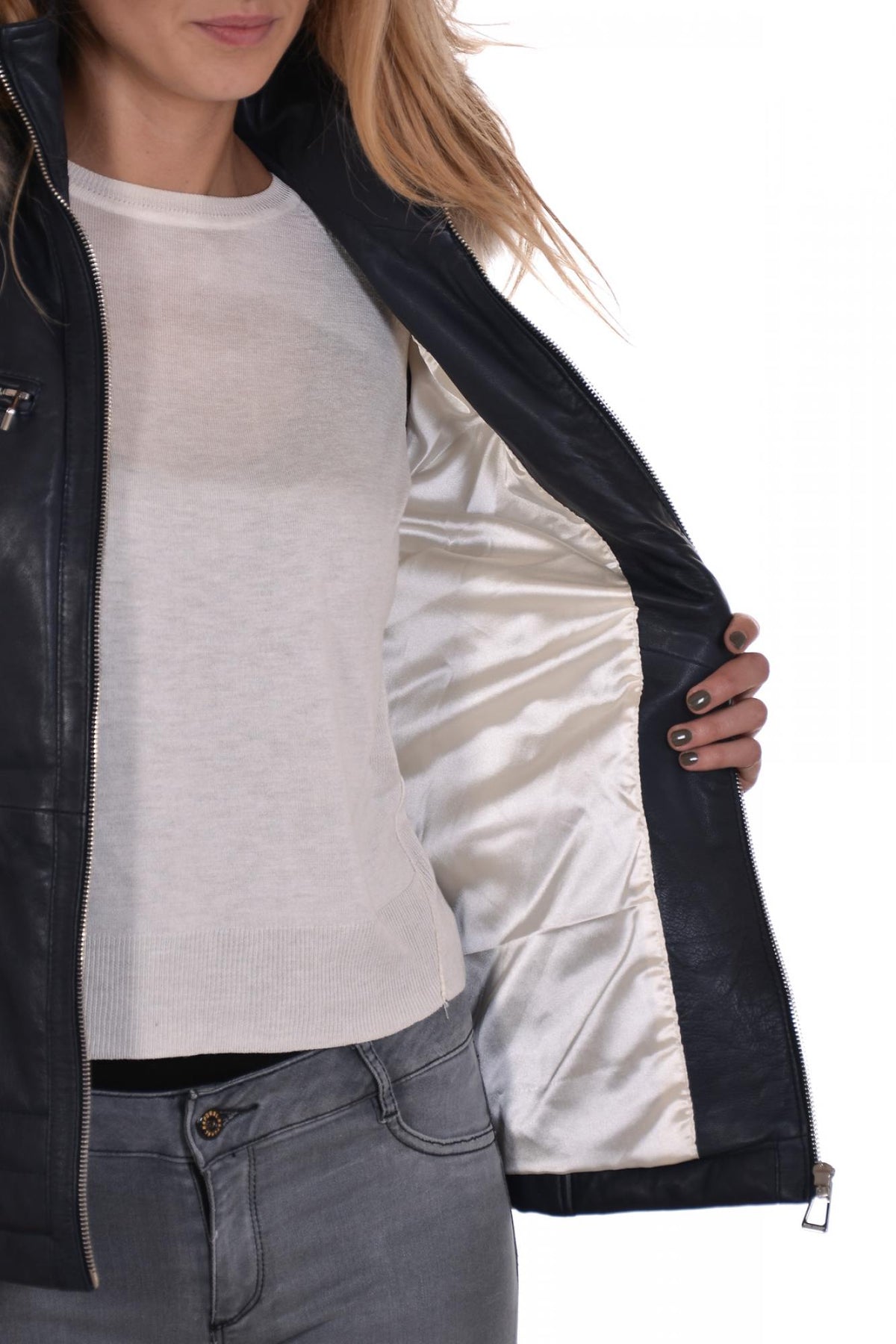 Rose Garden women's lambskin jacket - Image n°6