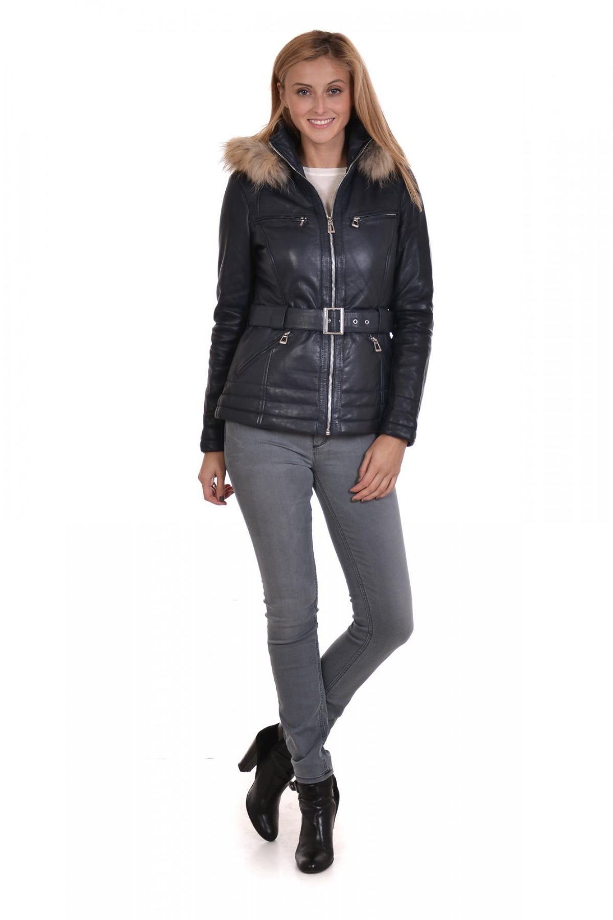 Rose Garden women's lambskin jacket - Image n°2