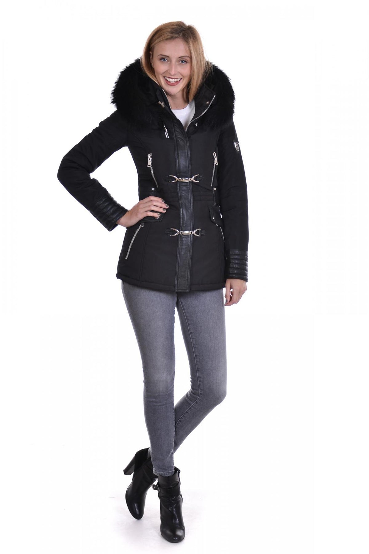 Horspist women's jacket in black polyester - Image n°2