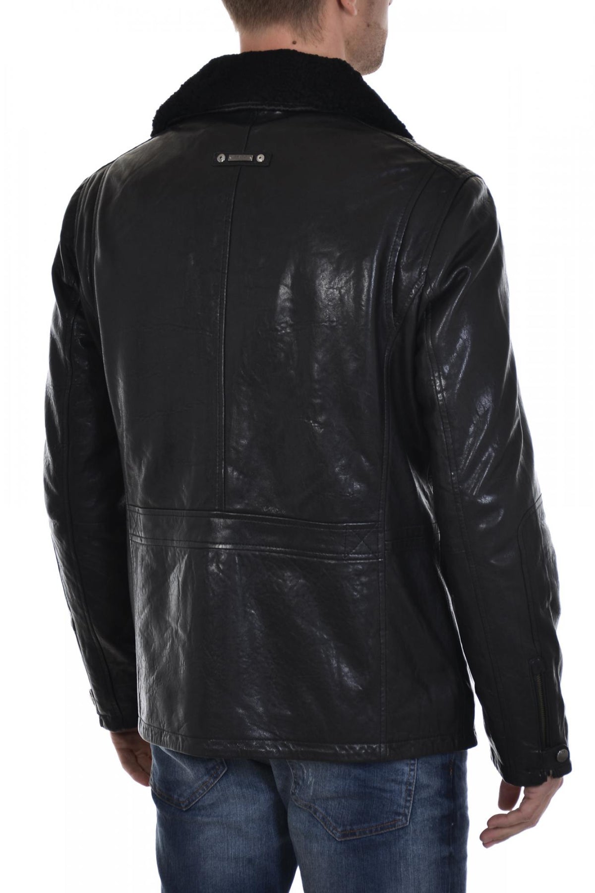 Enato men's jacket in black lambskin - Image n°4