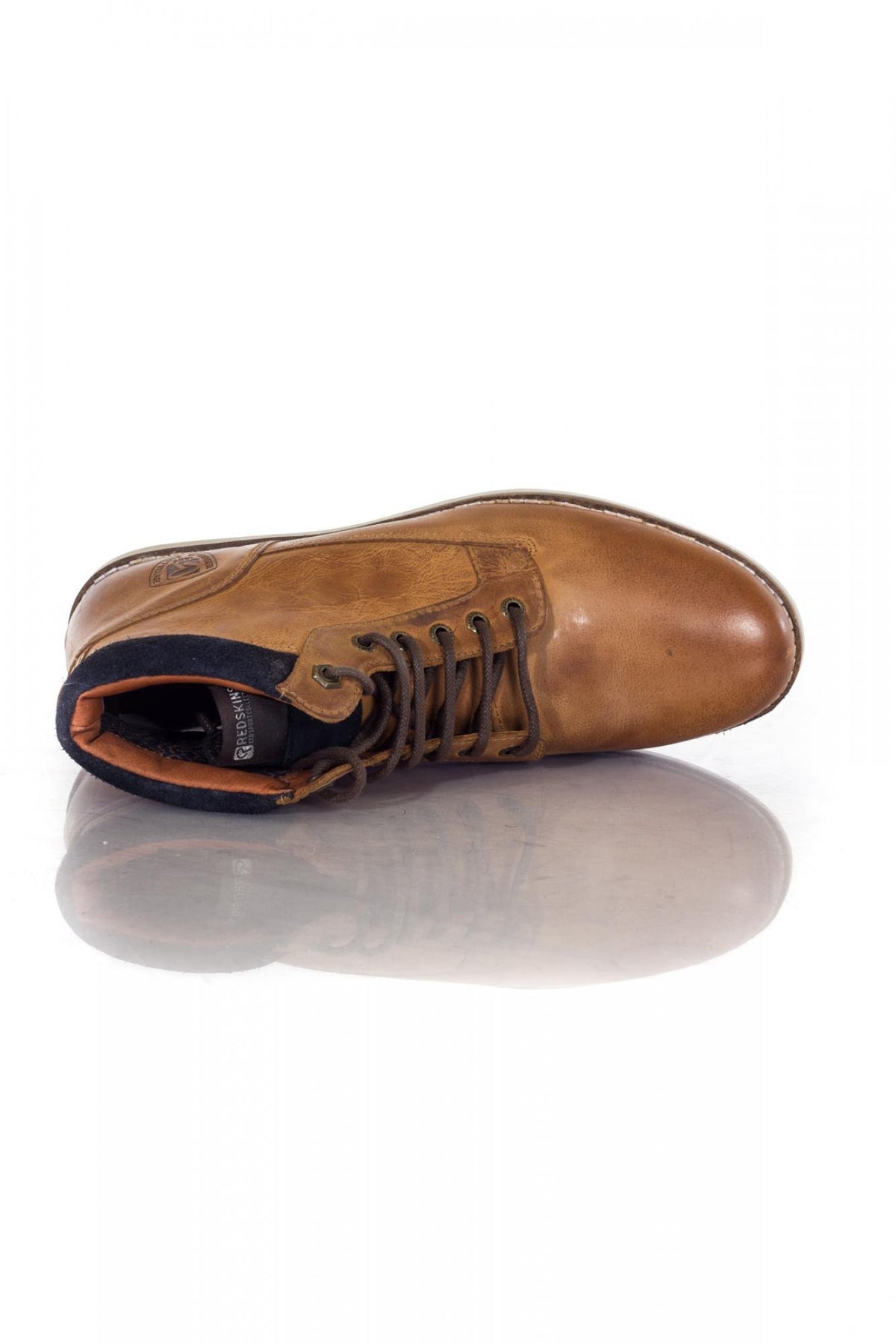 Redskins men's cognac ankle boots - Image n°3