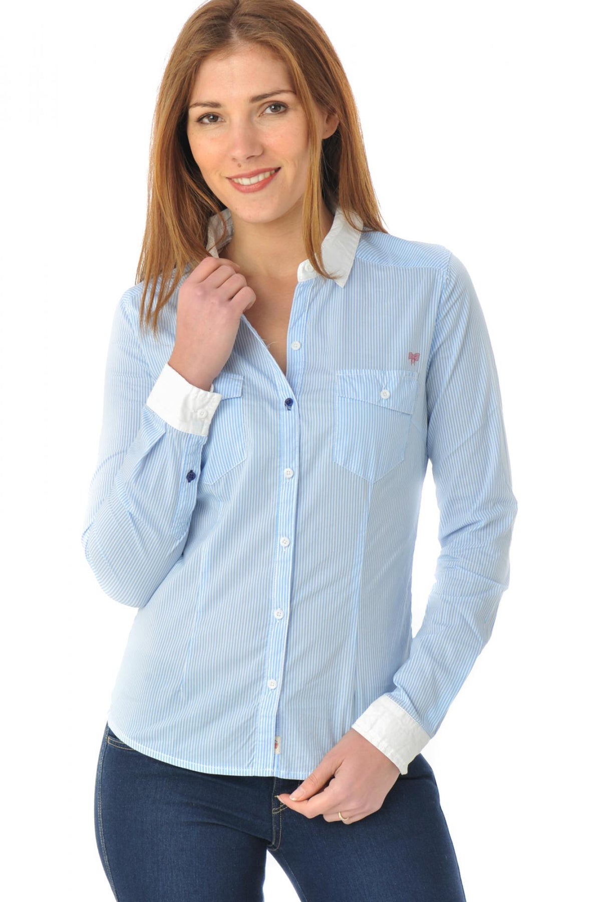 Blue and white kaporal shirt - Image n°1