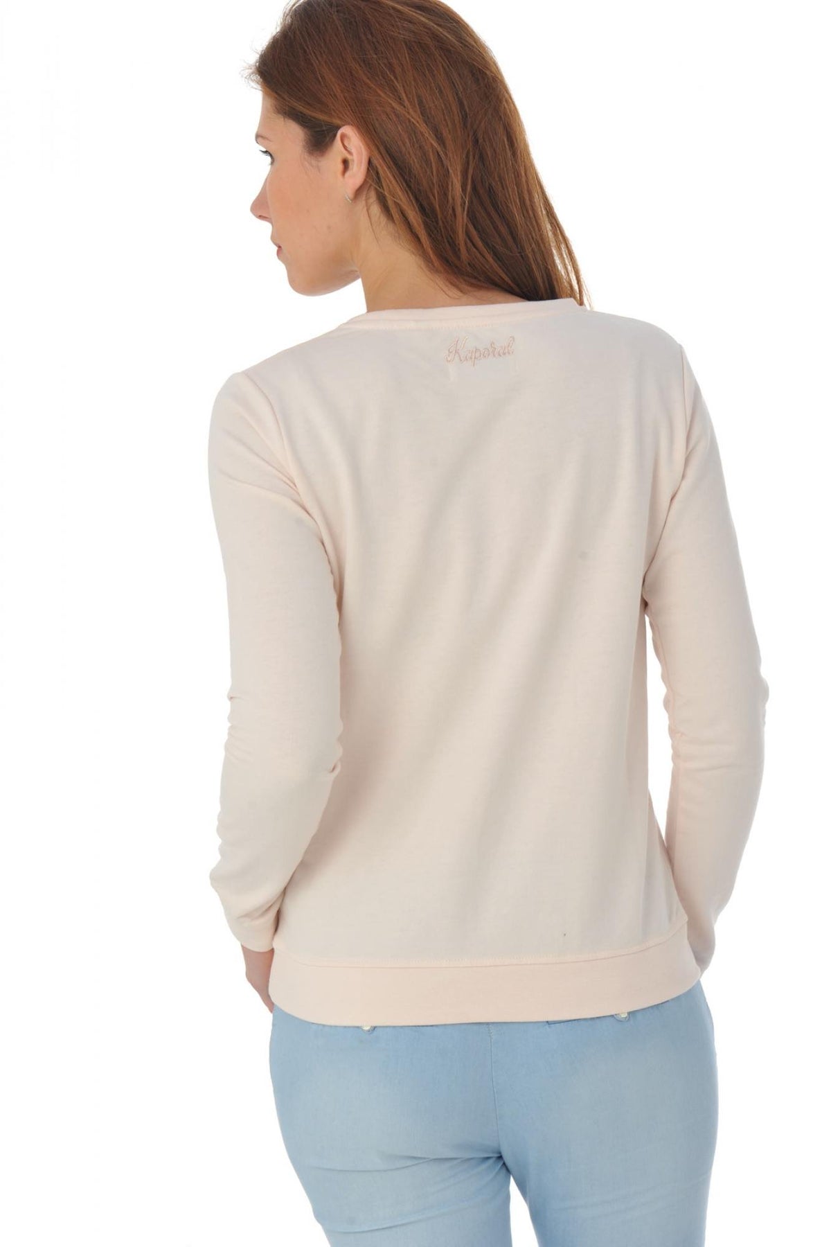 Fine light pink kaporal sweatshirt Gangster mademoiselle - Image n°3