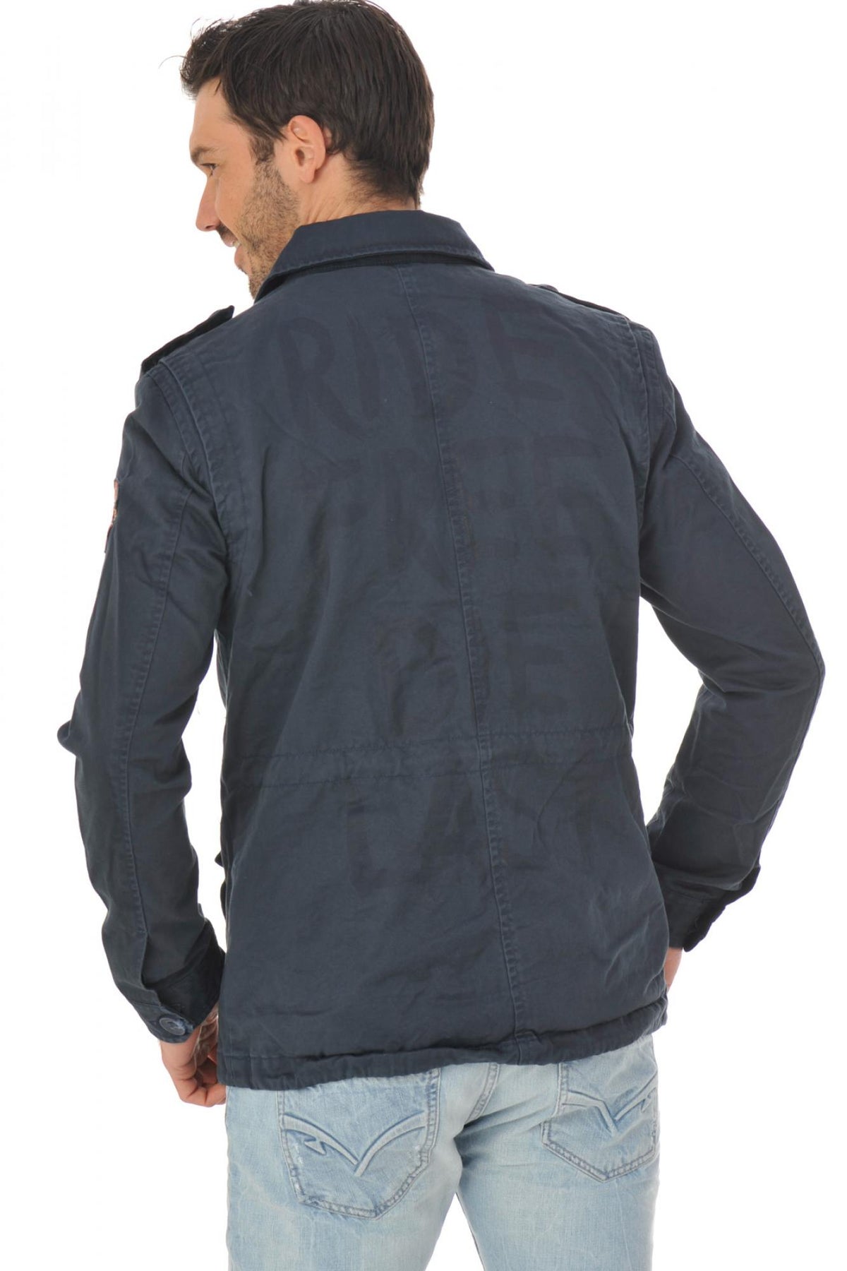 Kaporal blue safari style men's jacket - Image n°5