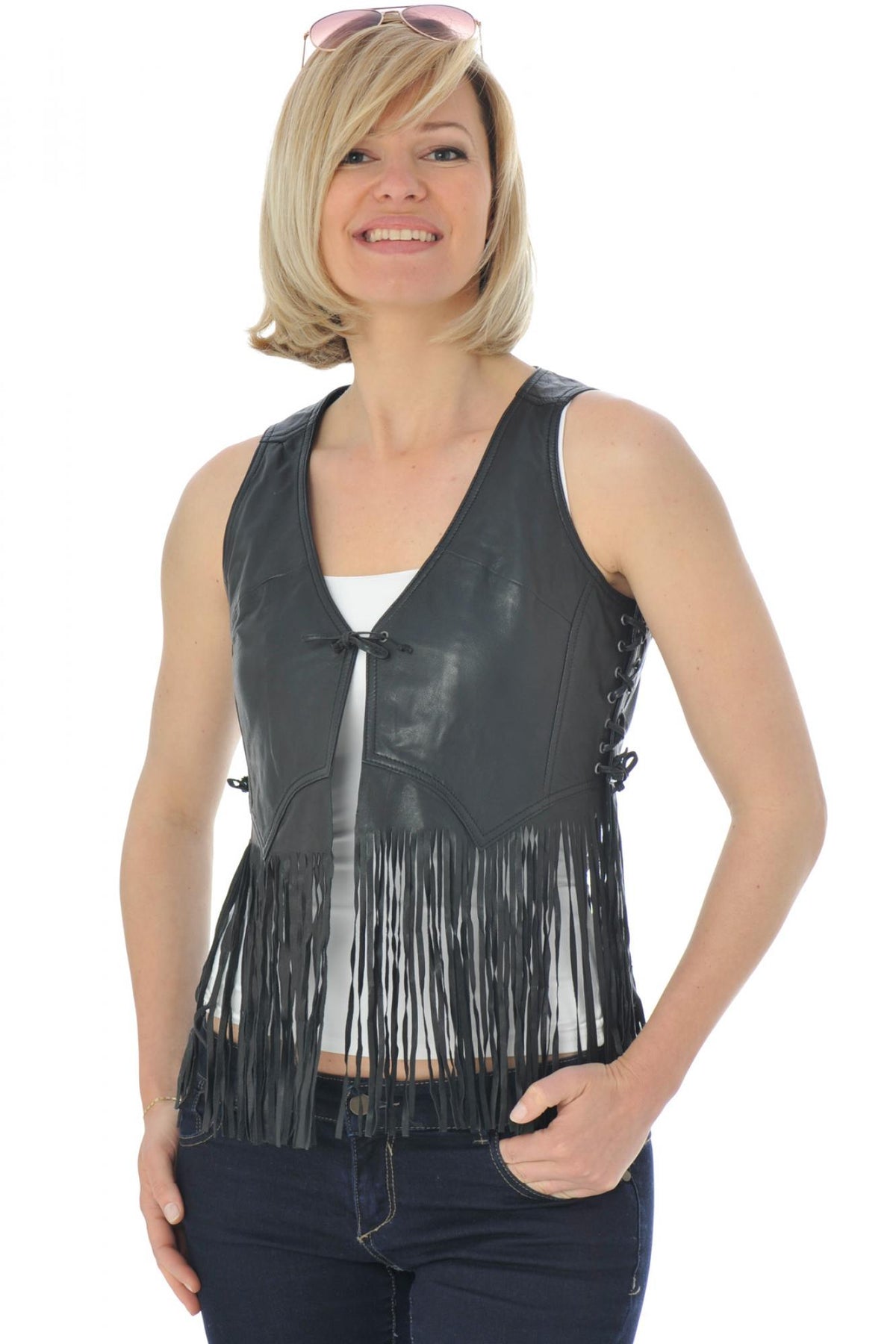  Fringed sleeveless vest - Image n°3