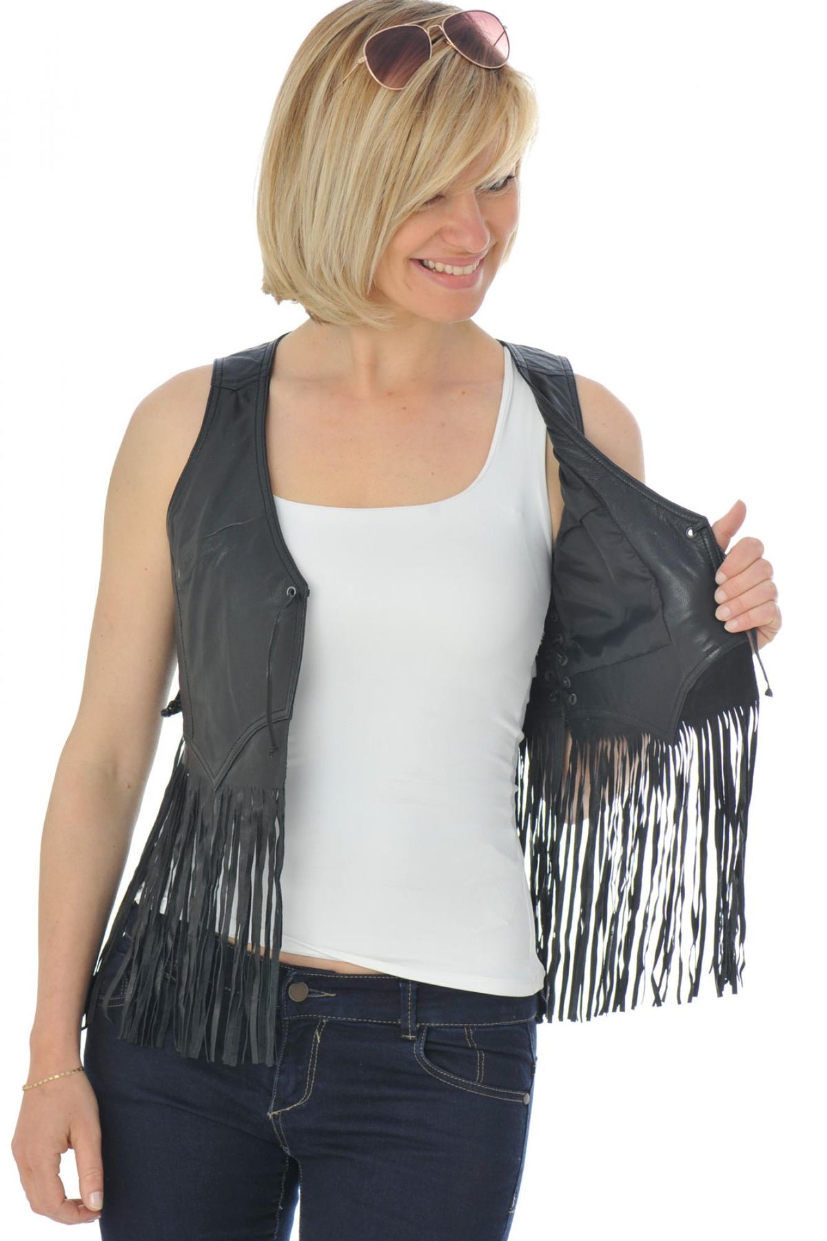  Fringed sleeveless vest - Image n°4