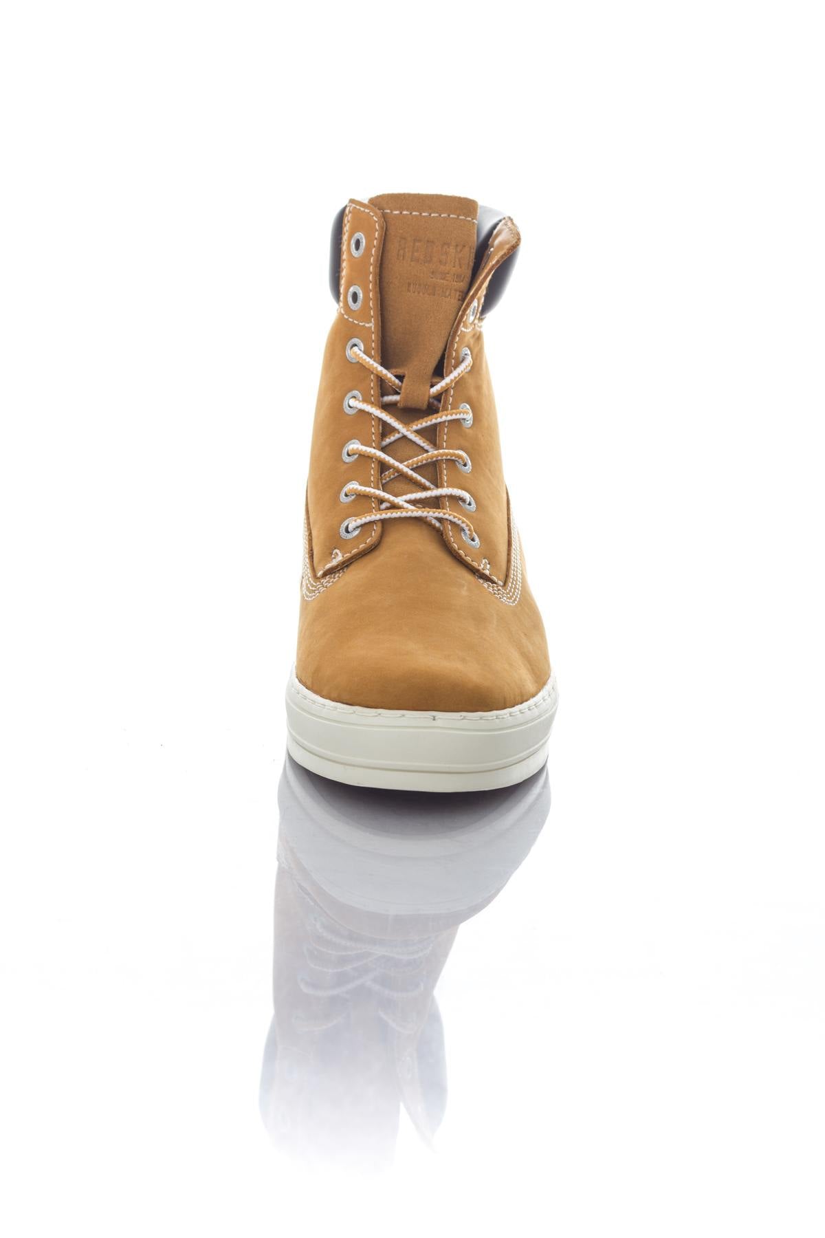 Redskins high-top shoes in honey-colored leather - Image n°5