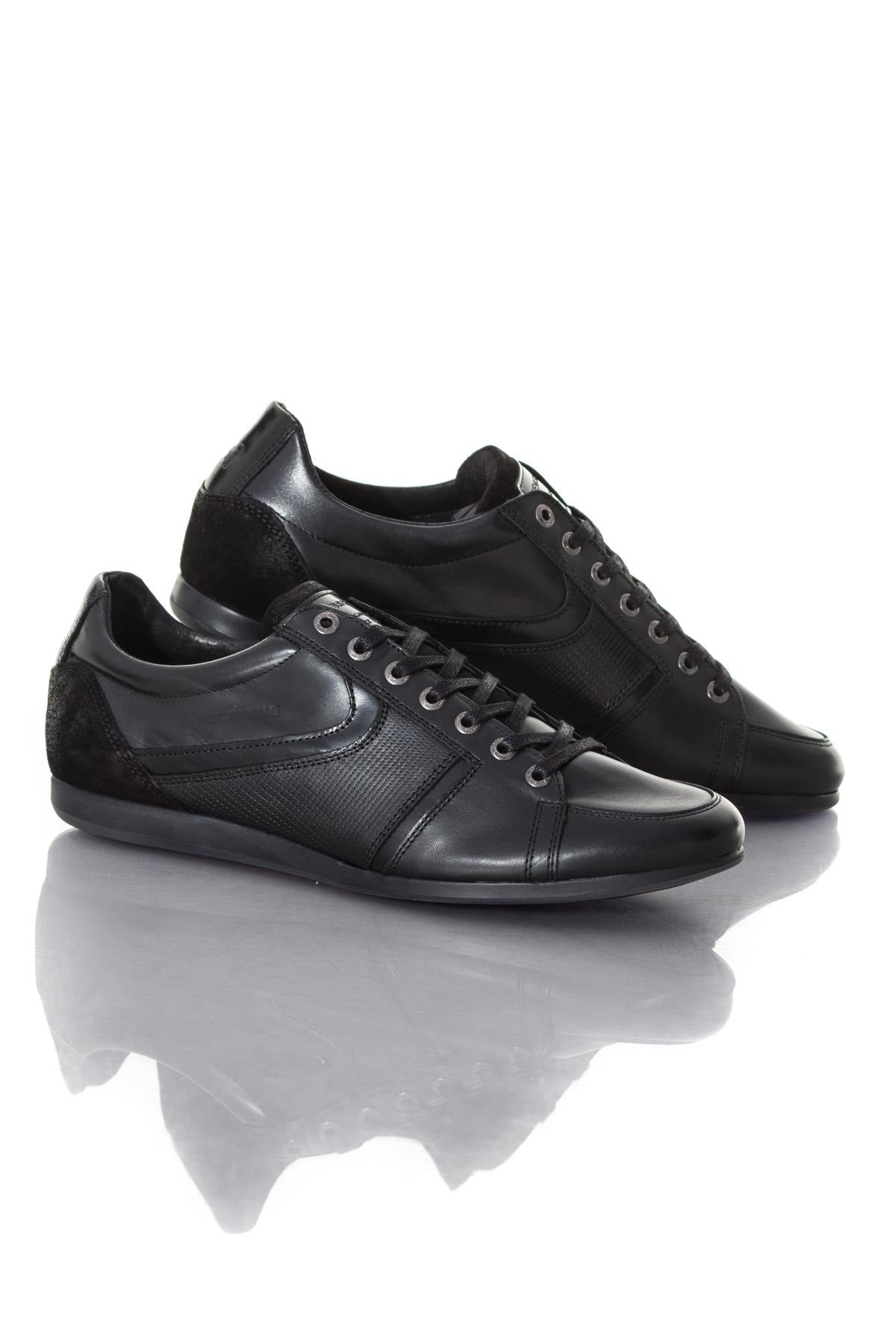 Redskins Black Leather Sneakers for Men - Image n°1