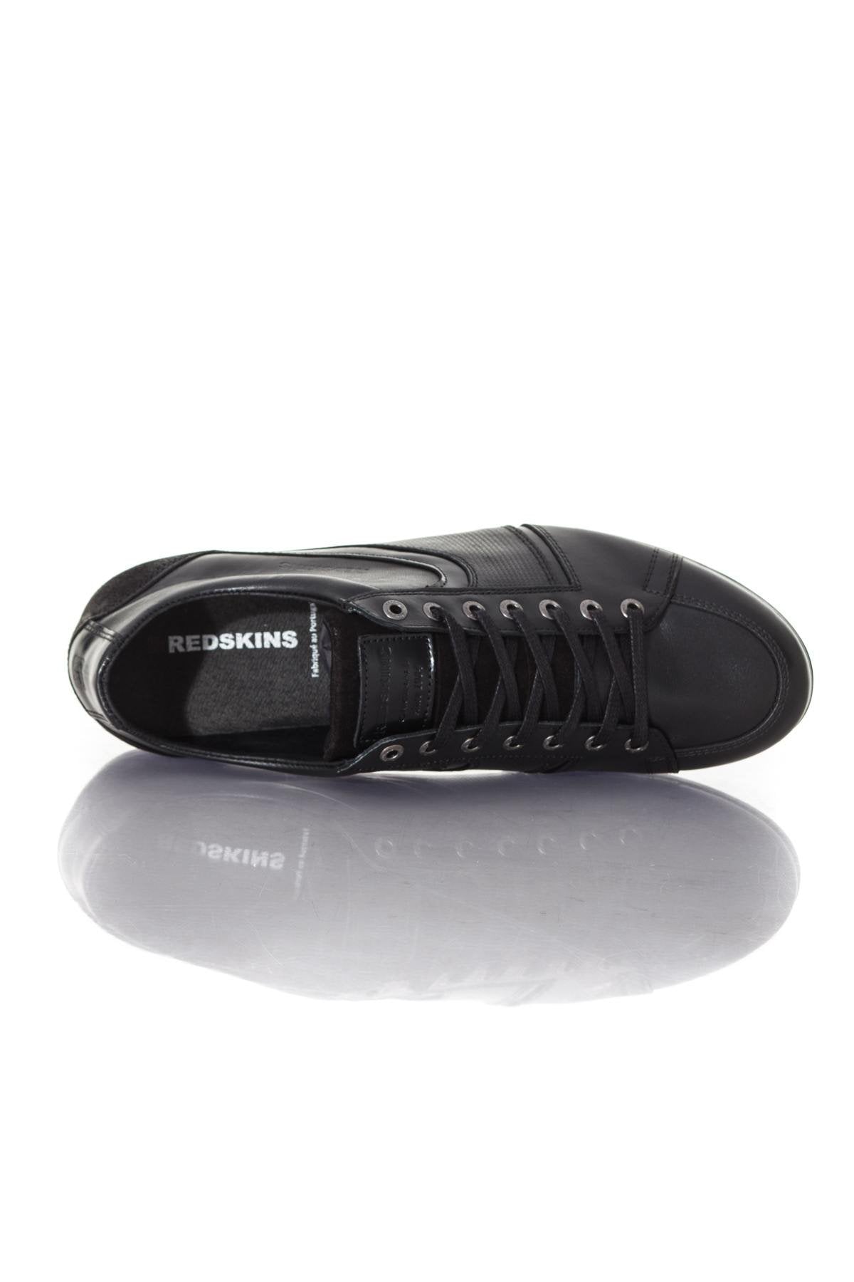 Redskins Black Leather Sneakers for Men - Image n°3