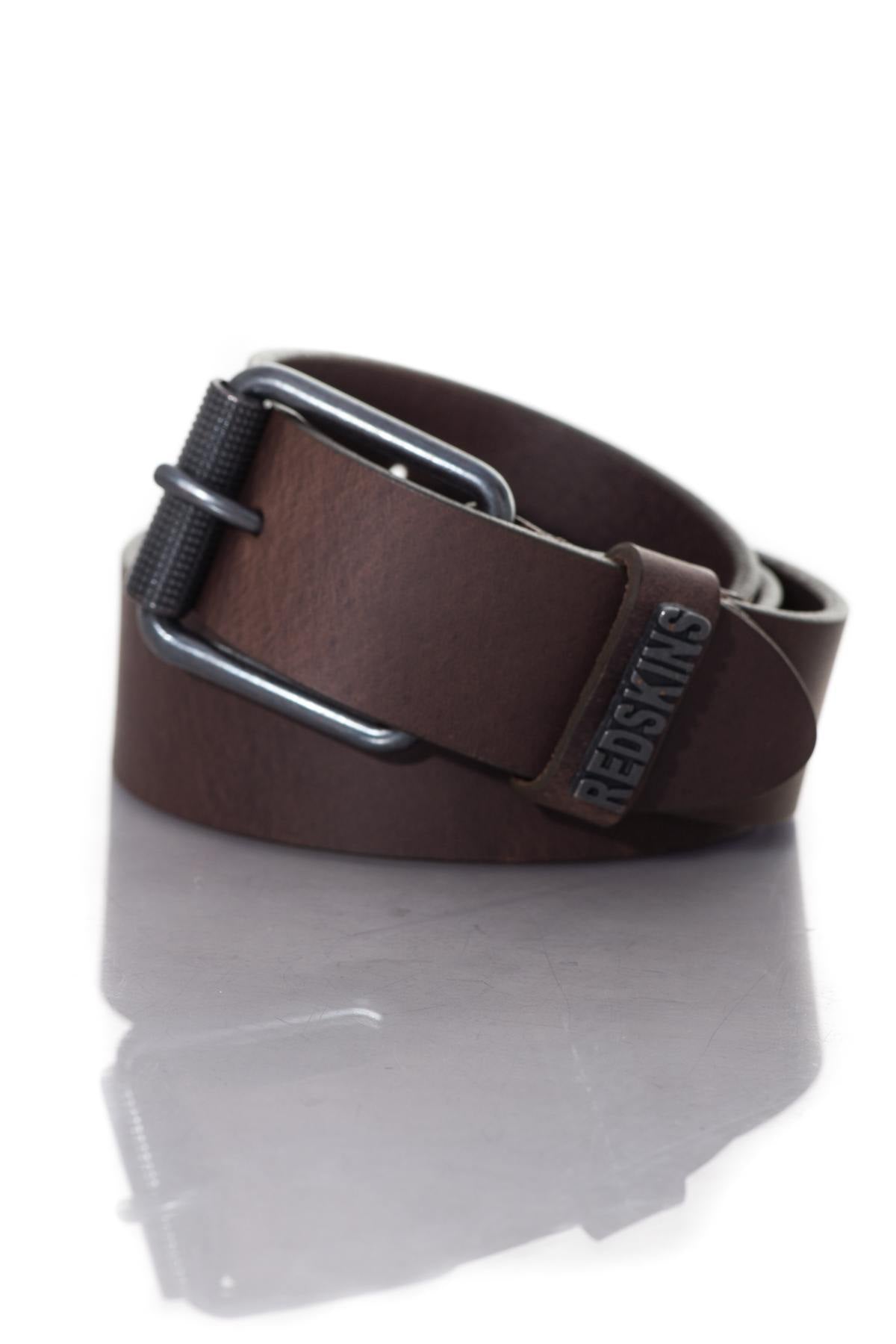 Redskins men's brown leather belt - Image n°1