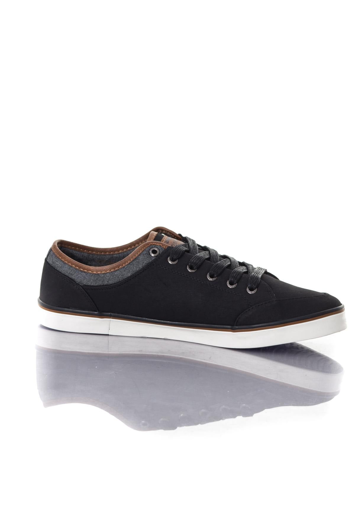  Black faux leather sneakers - Image n°2