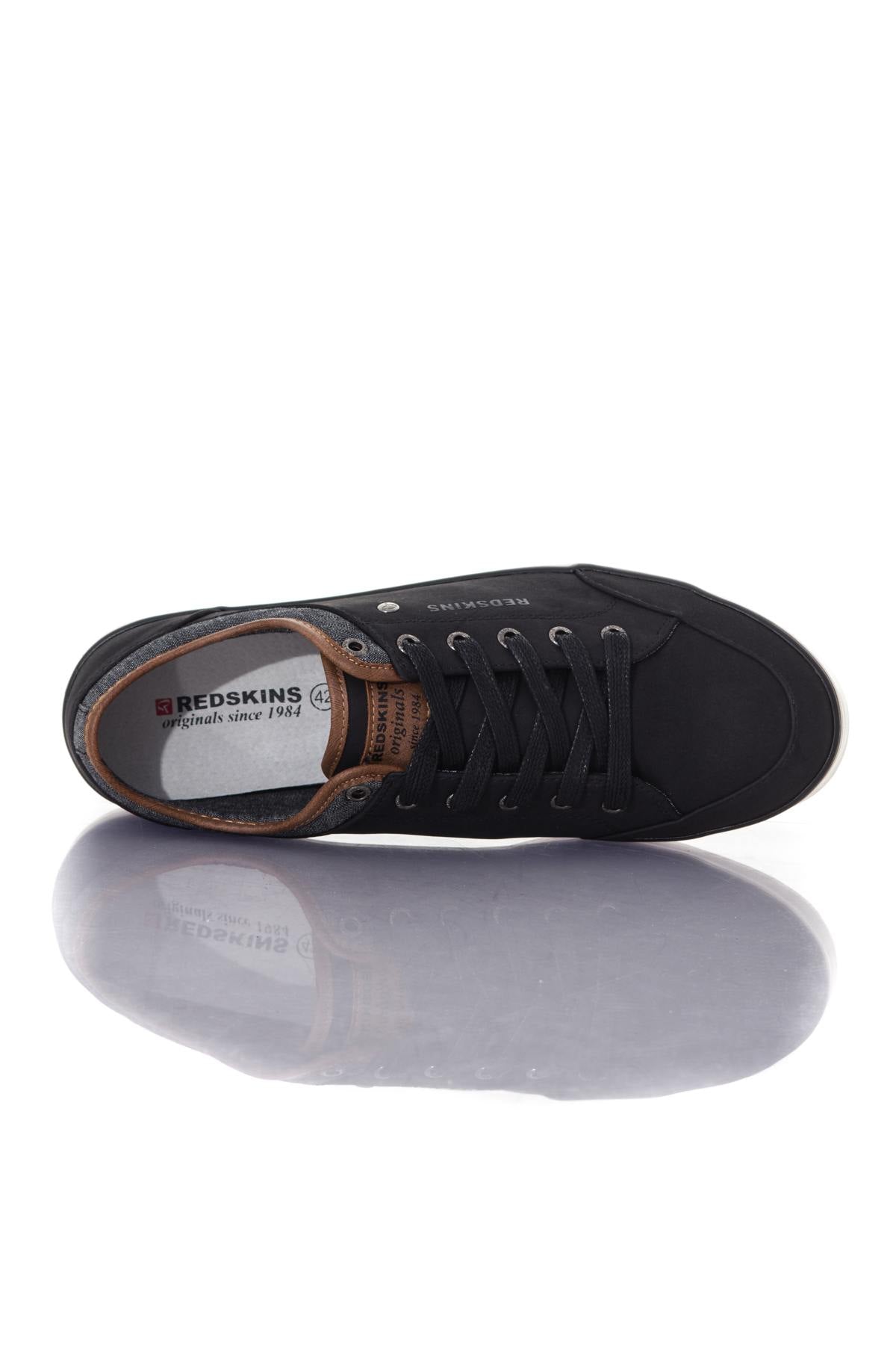  Black faux leather sneakers - Image n°3