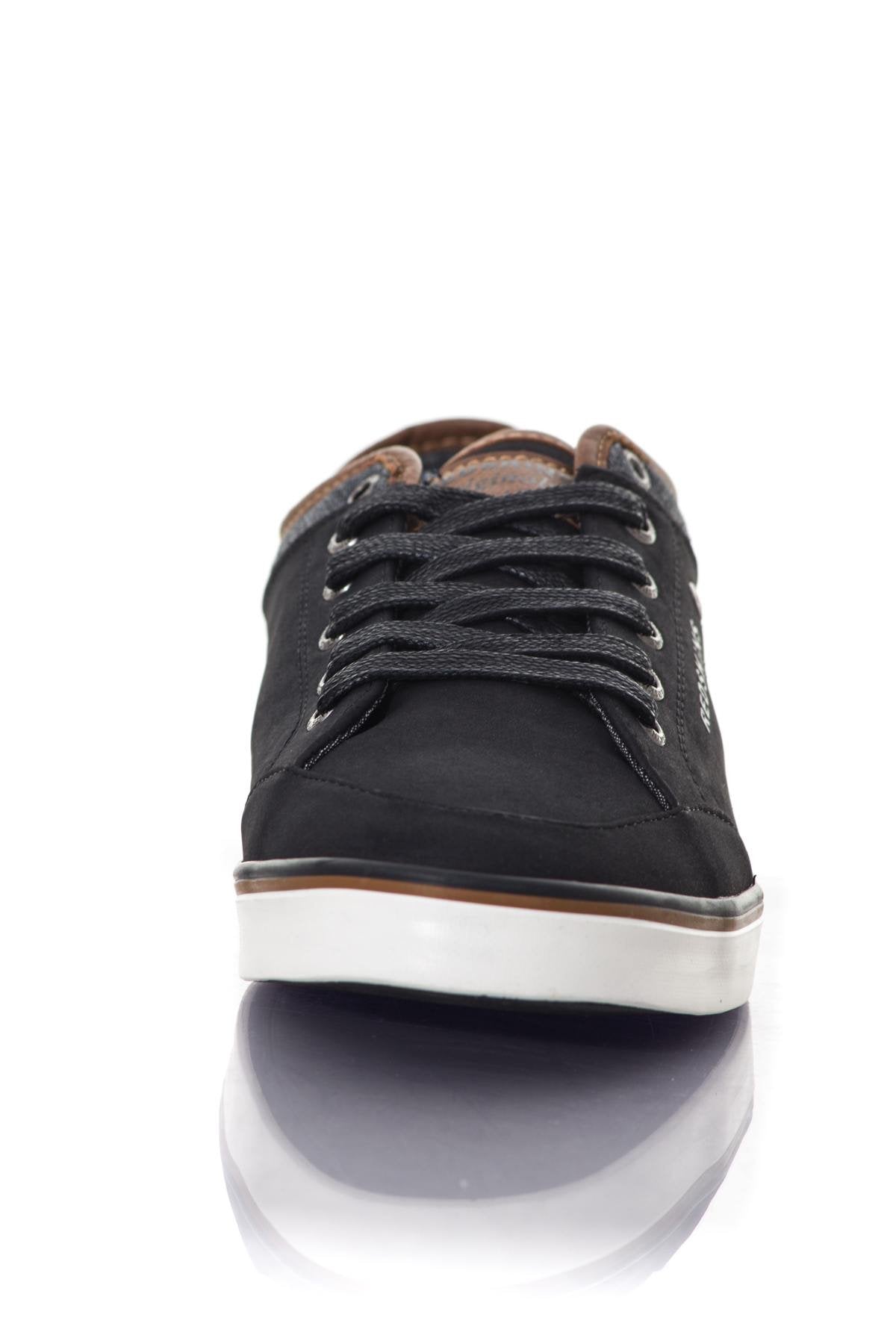  Black faux leather sneakers - Image n°5