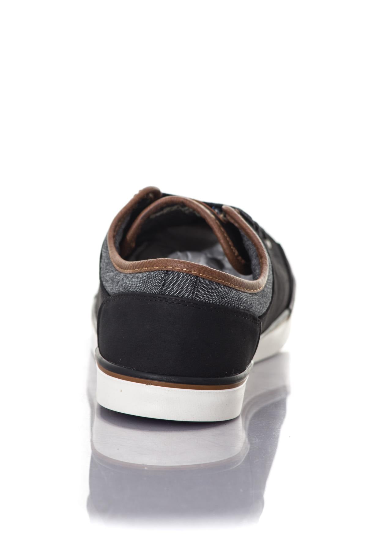  Black faux leather sneakers - Image n°6