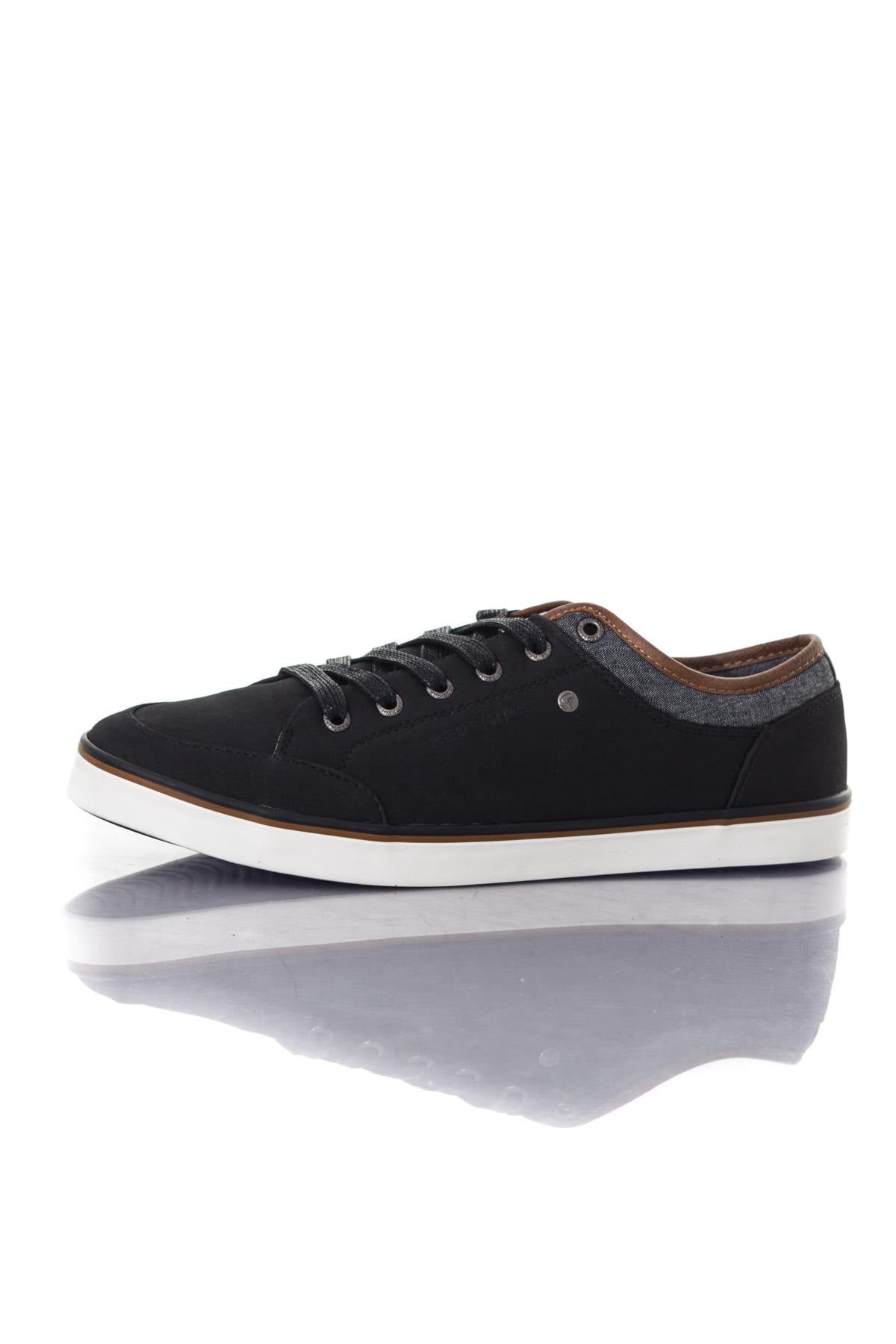  Black faux leather sneakers - Image n°7