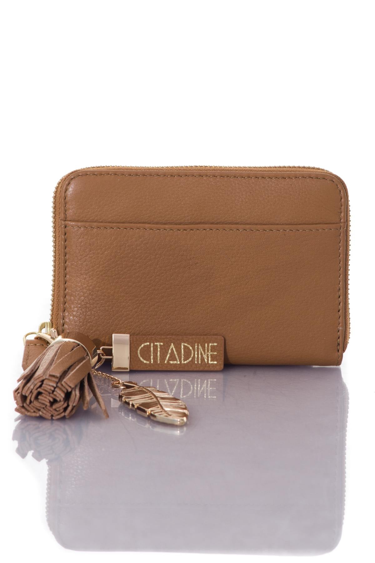 Tan leather purse - Image n°1