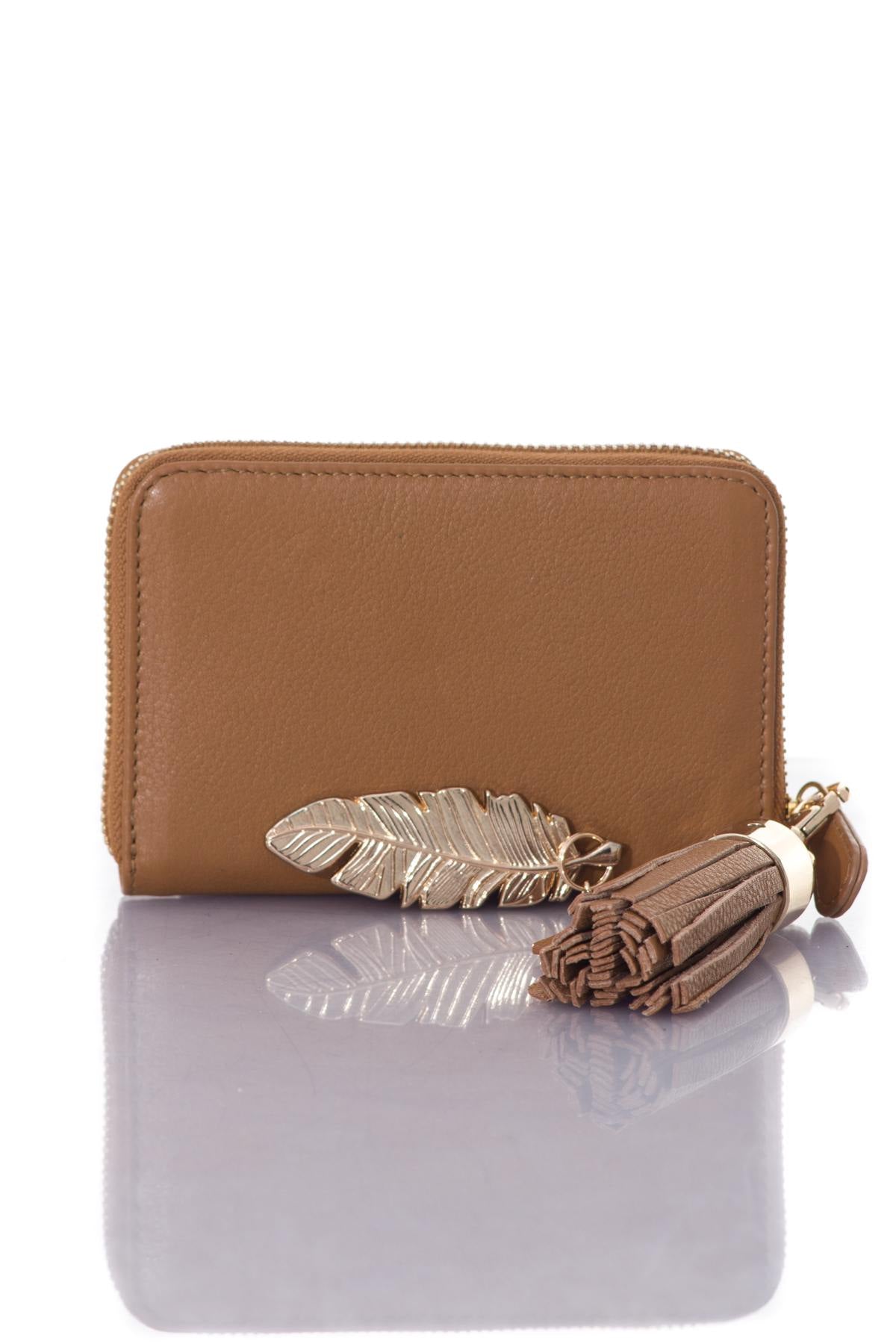 Tan leather purse - Image n°4