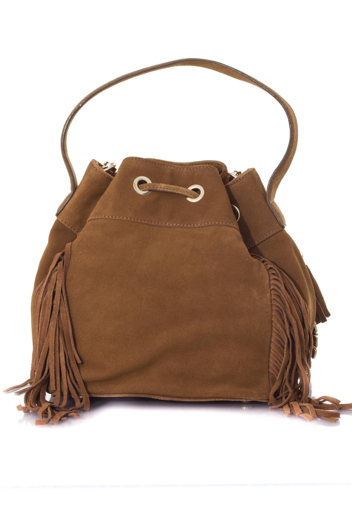 Cowhide leather fringed bag - Image n°4