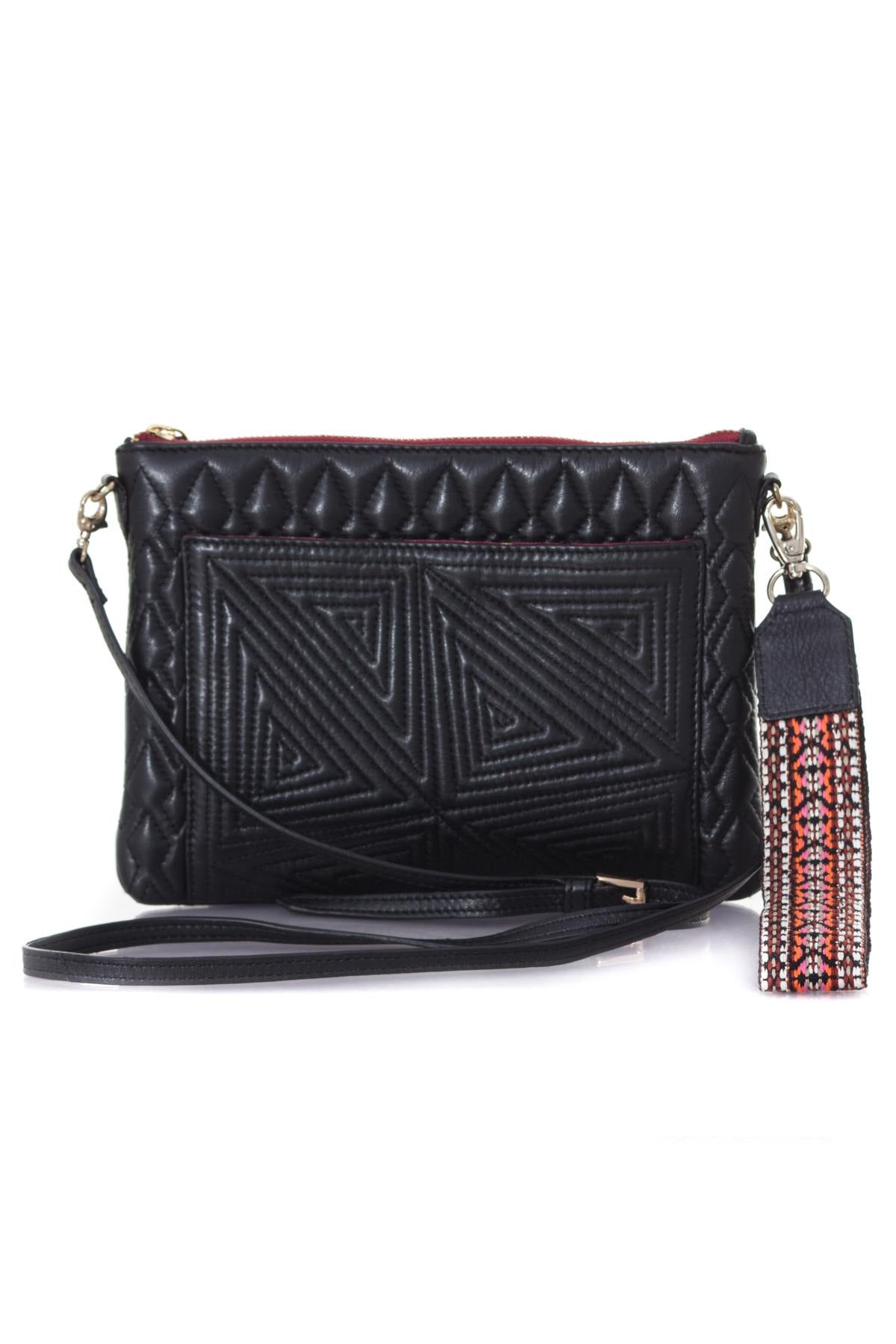 Black quilted sheepskin pouch - Image n°1