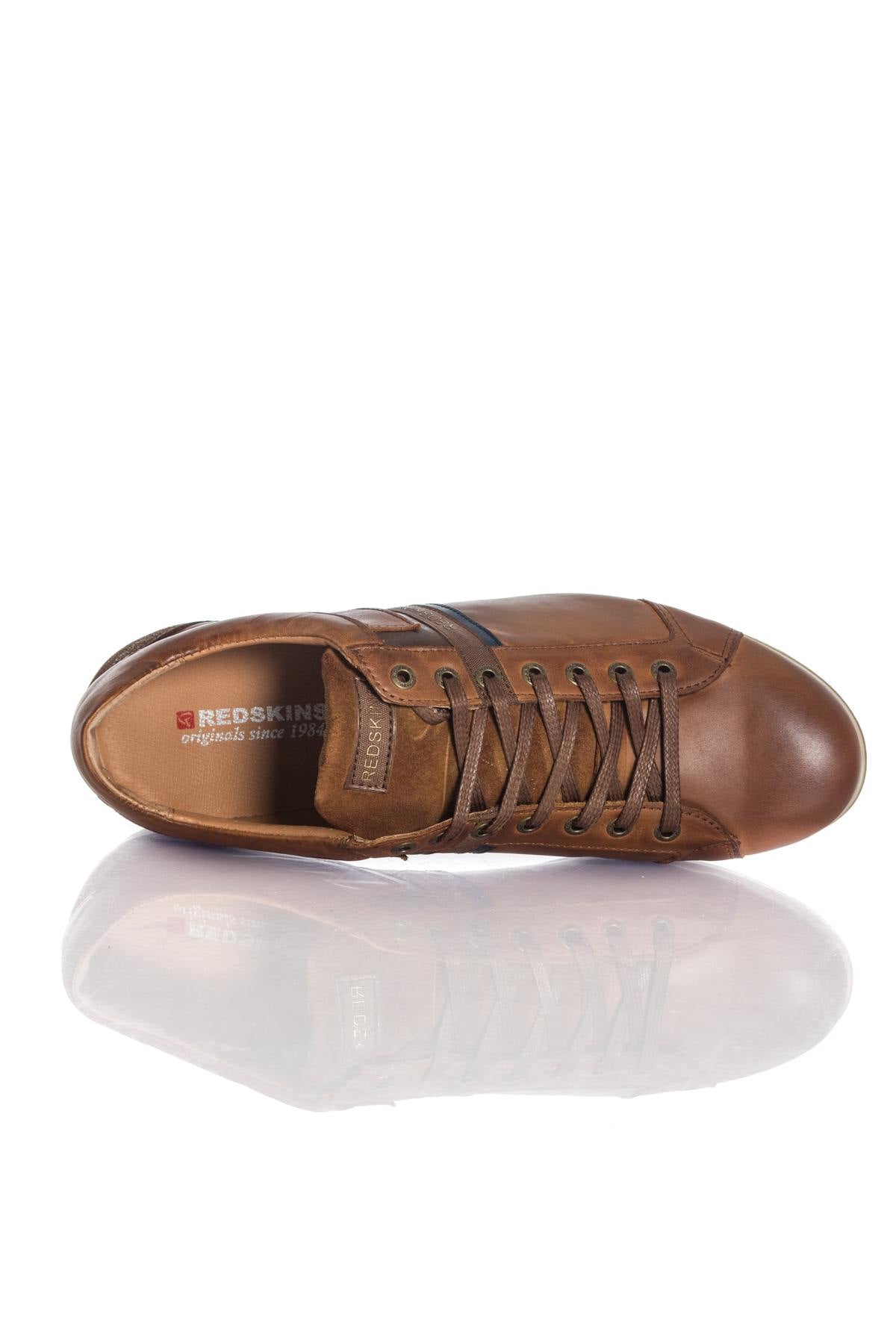 Cognac leather sneakers - Image n°4