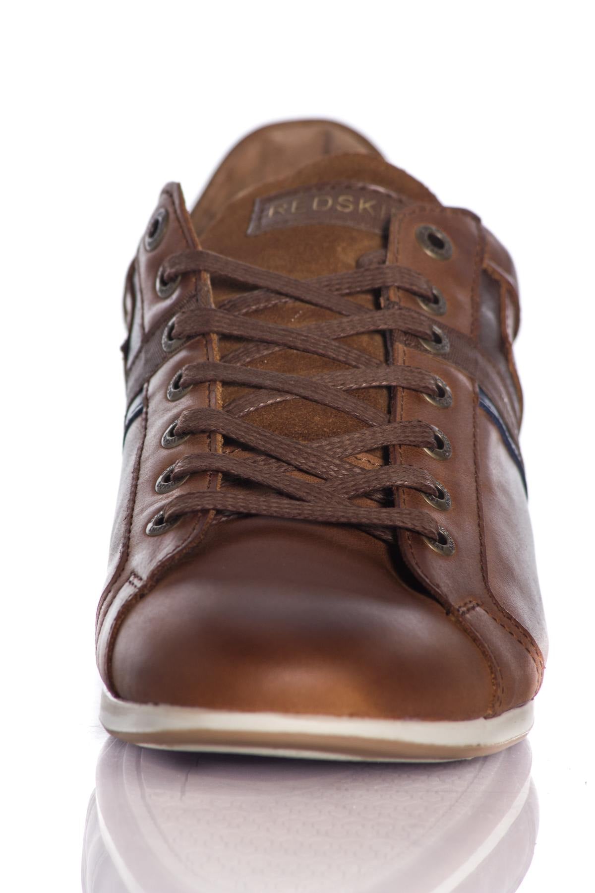 Cognac leather sneakers - Image n°6