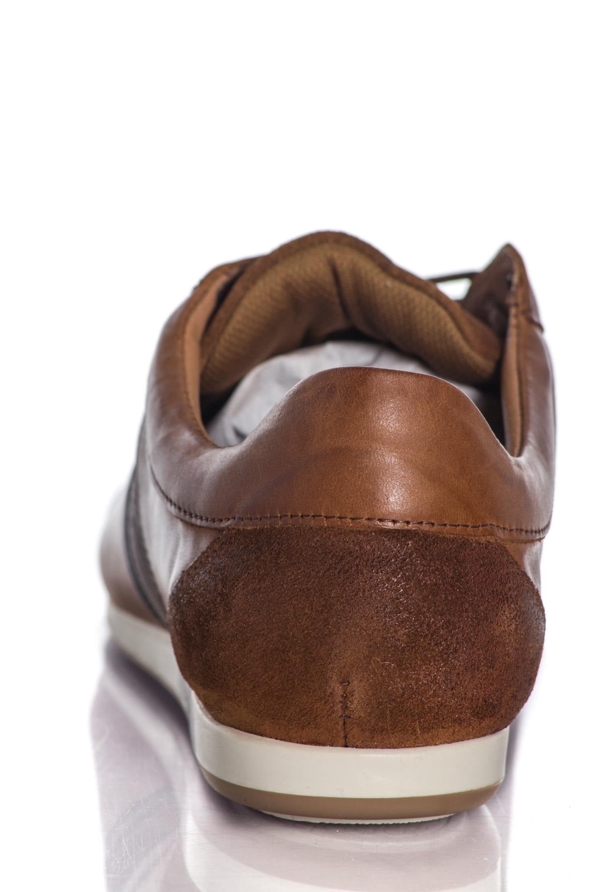 Cognac leather sneakers - Image n°7