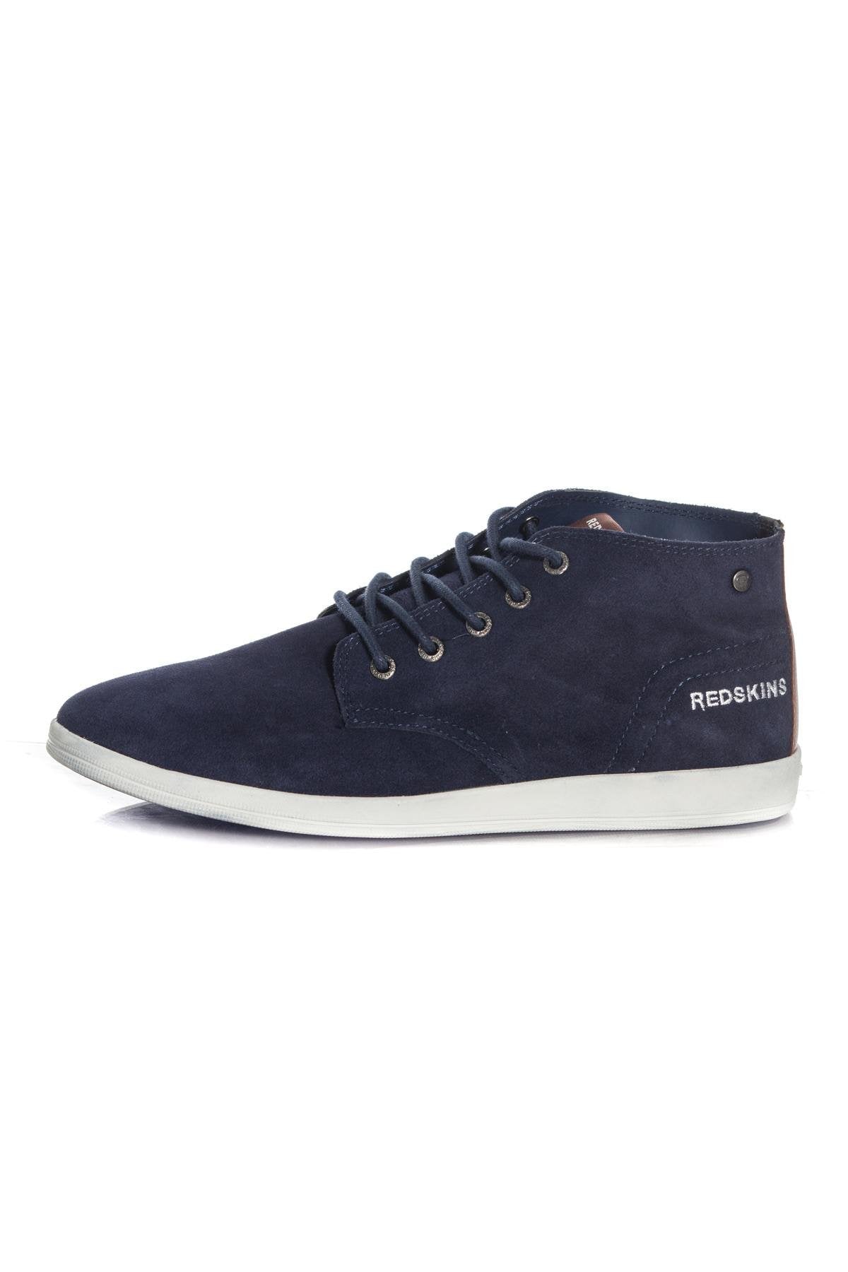 Men's navy blue suede ankle boots - Image n°7