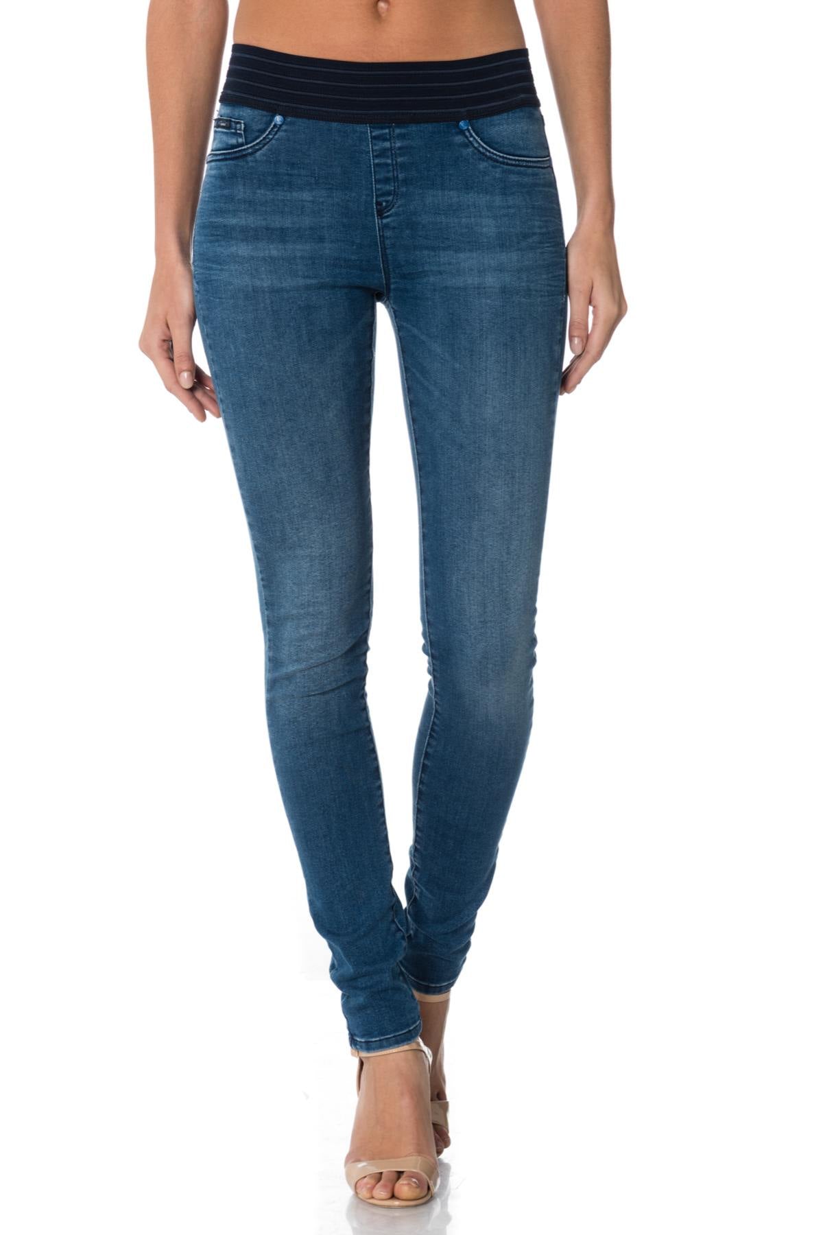 Kaporal women's blue stretch jeans - Image n°1