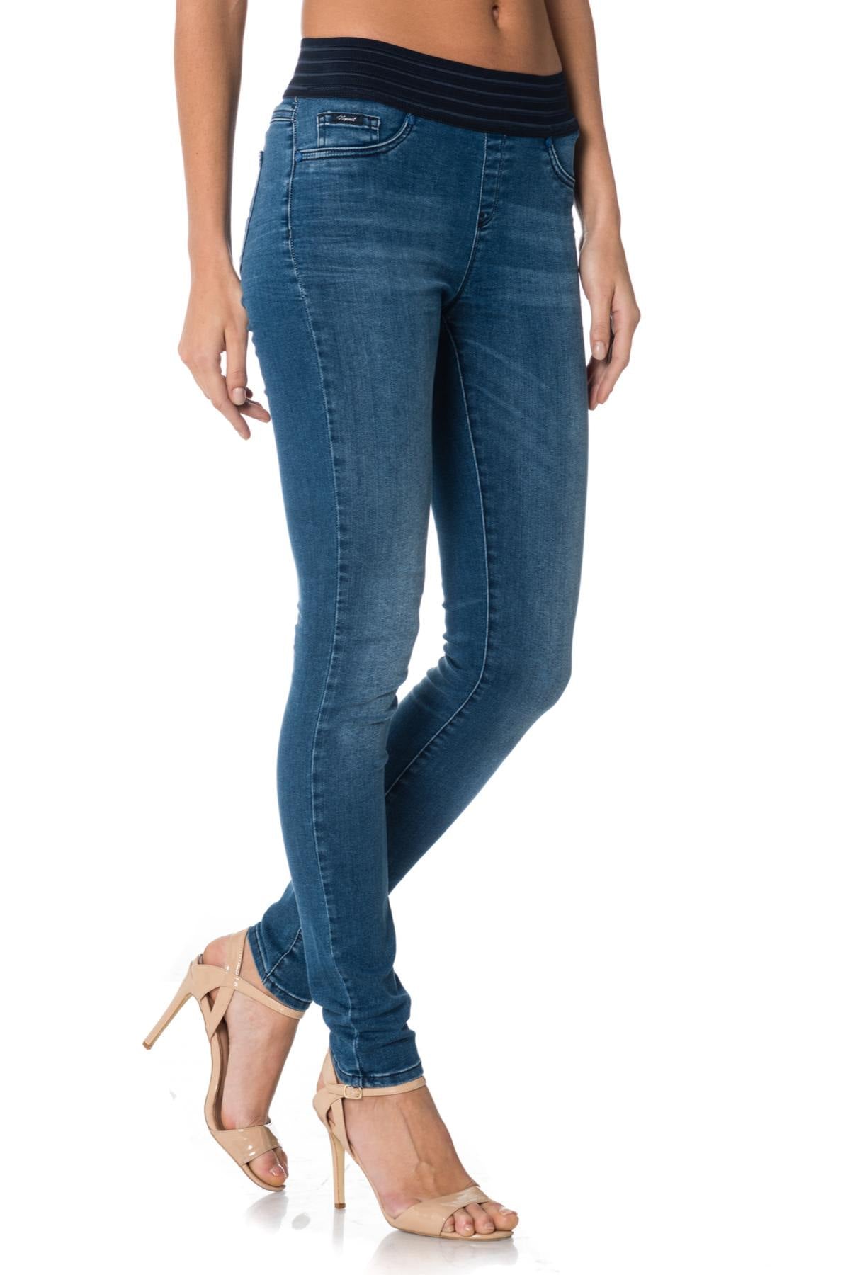 Kaporal women's blue stretch jeans - Image n°3