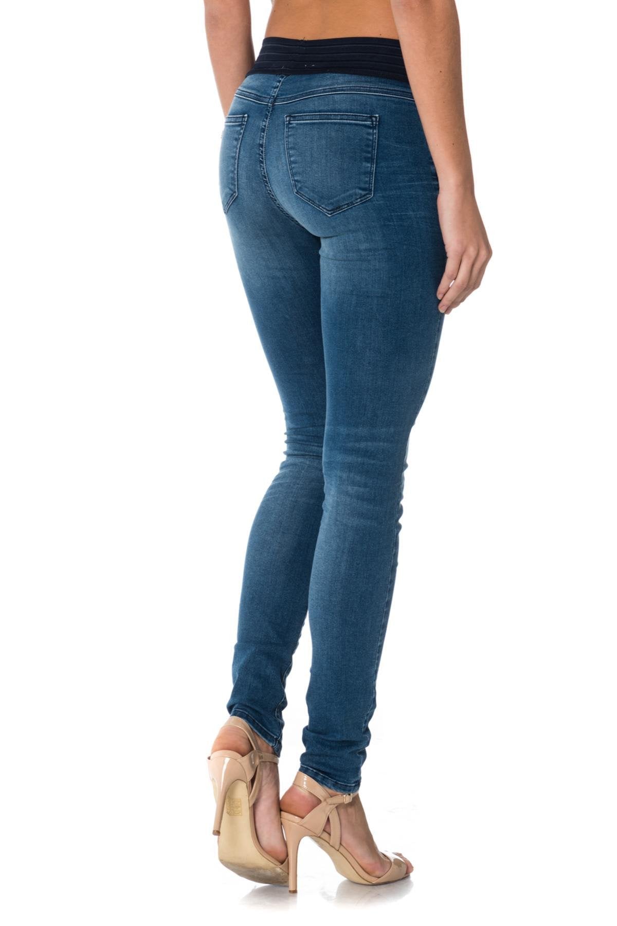 Kaporal women's blue stretch jeans - Image n°6