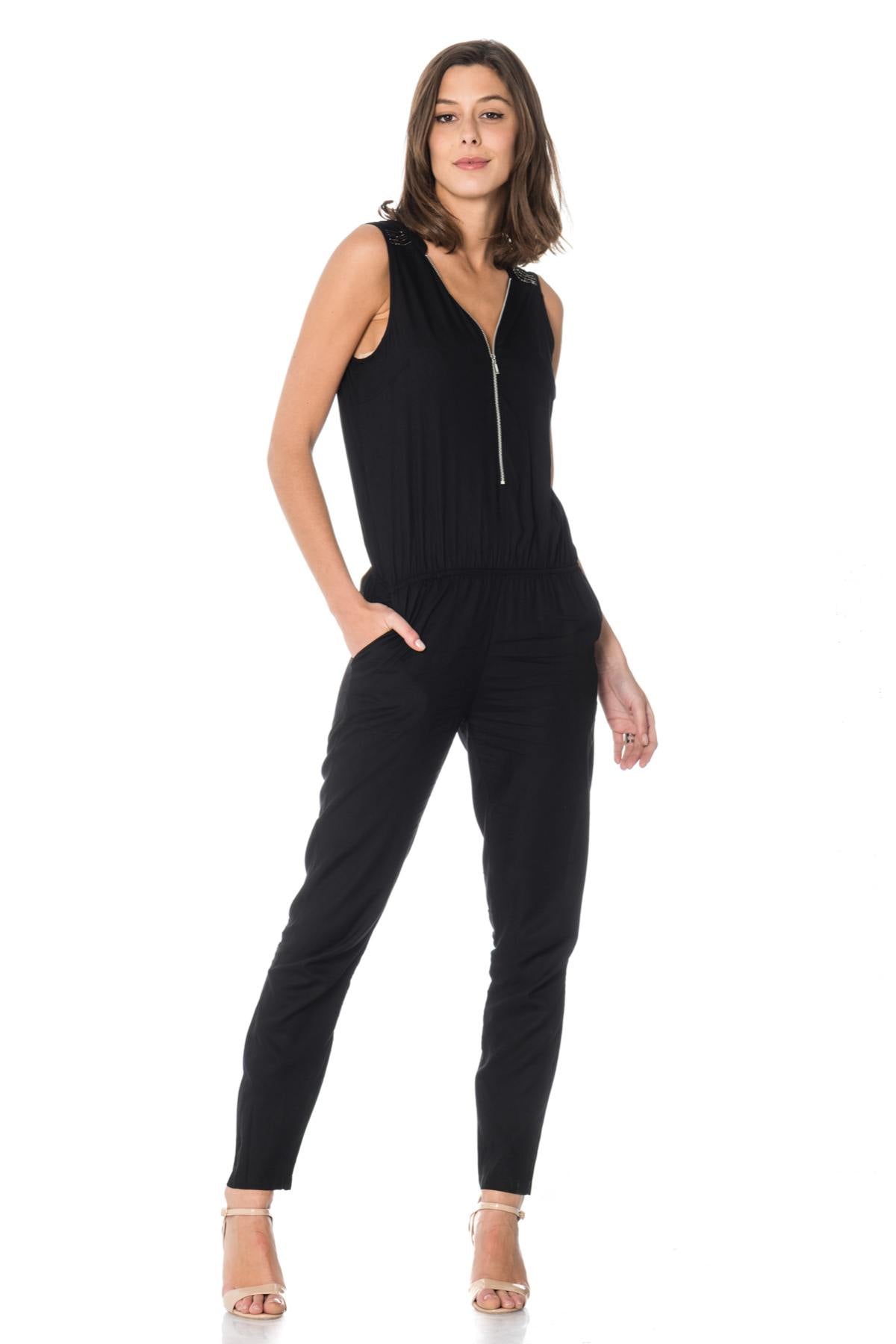 Black women's jumpsuit - Image n°2