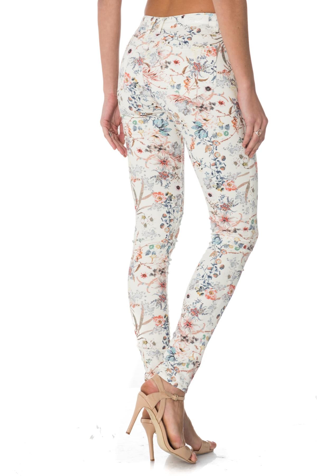 Women's floral print skinny jeans - Image n°5