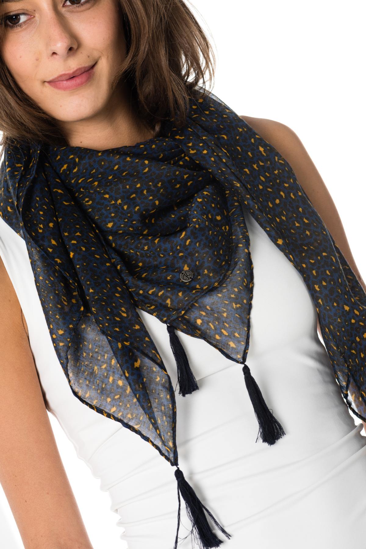 Kaporal women's navy blue scarf - Image n°2