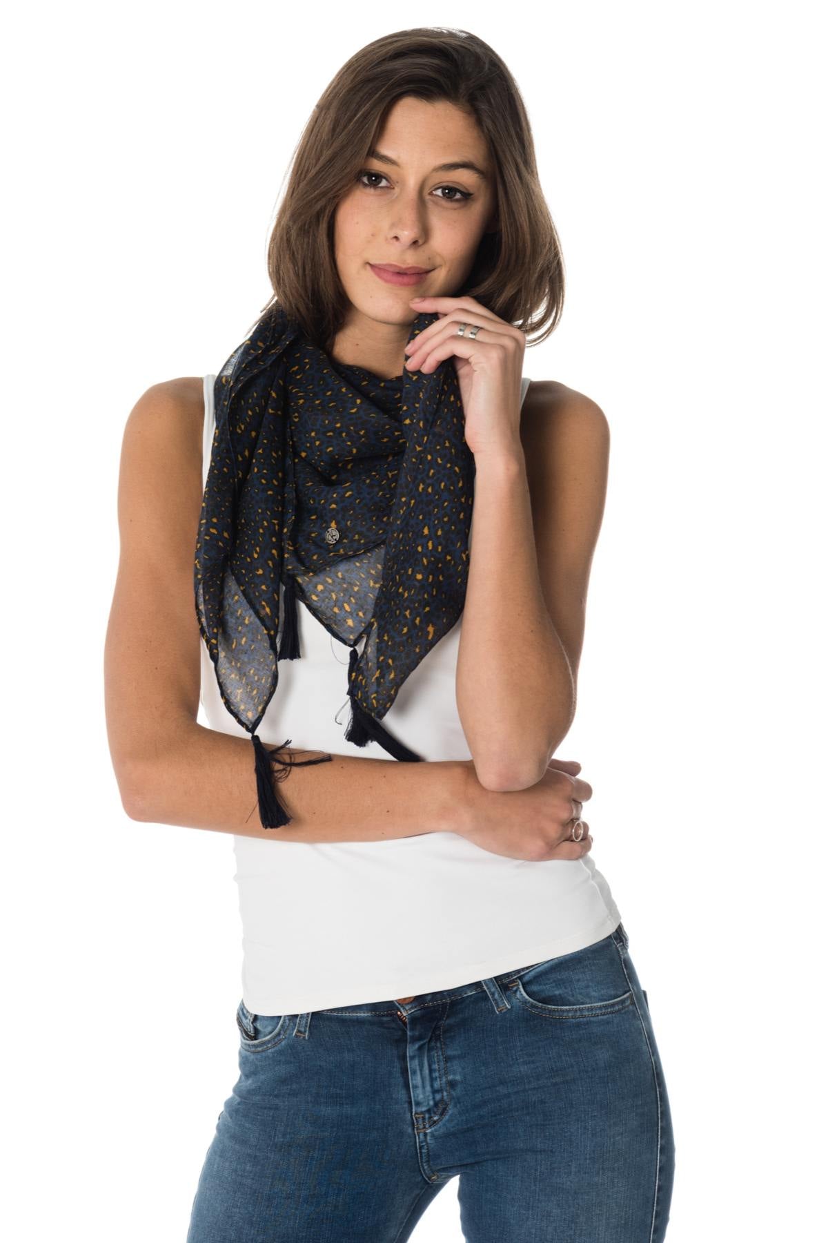 Kaporal women's navy blue scarf - Image n°1