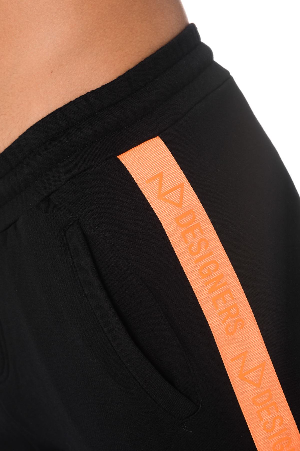 Black sweatpants with orange stripe - Image n°7