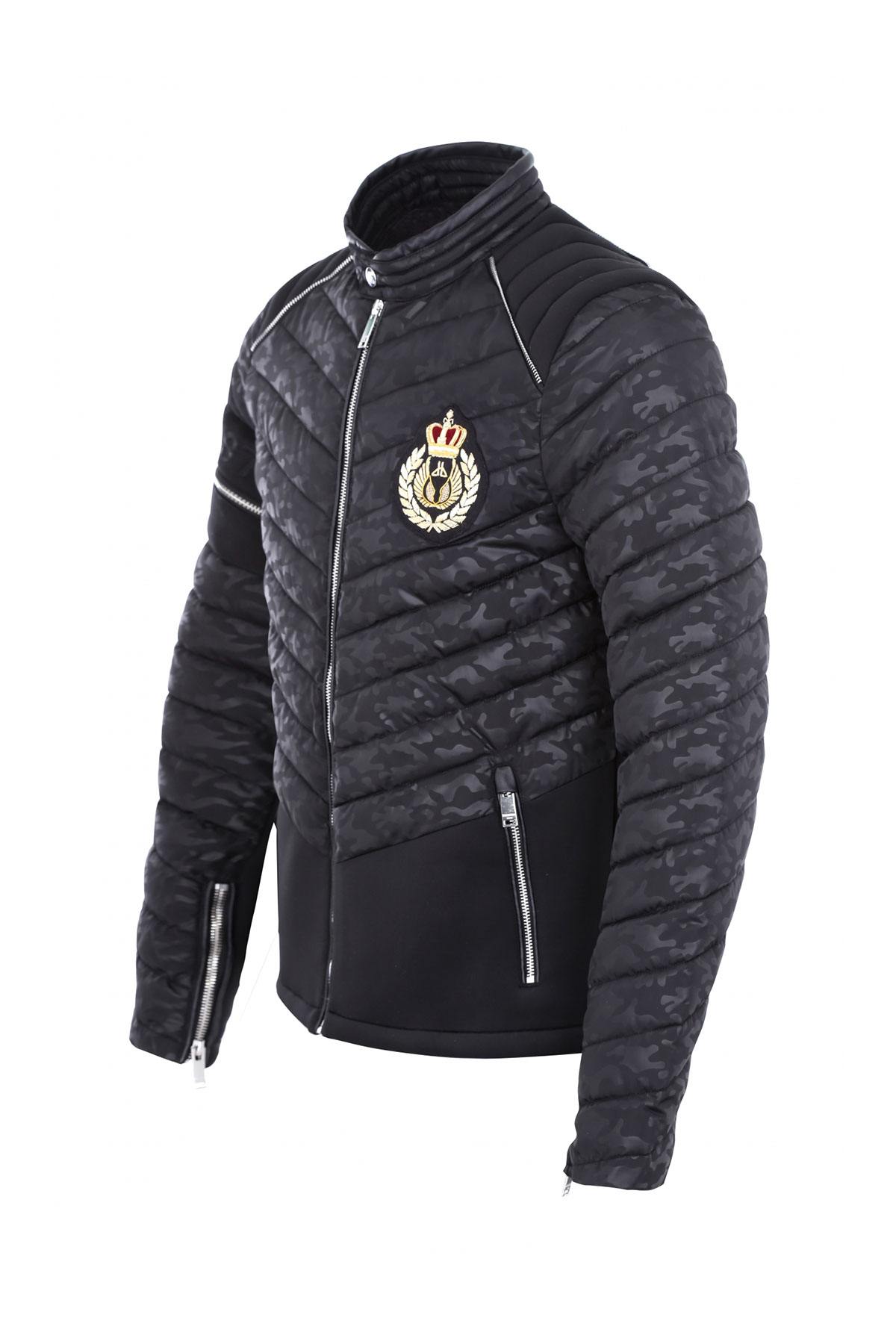 Black textile jacket with badge - Image n°5