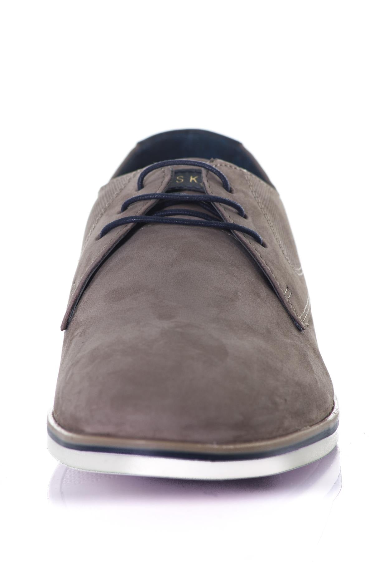  Navy taupe leather derbies - Image n°5