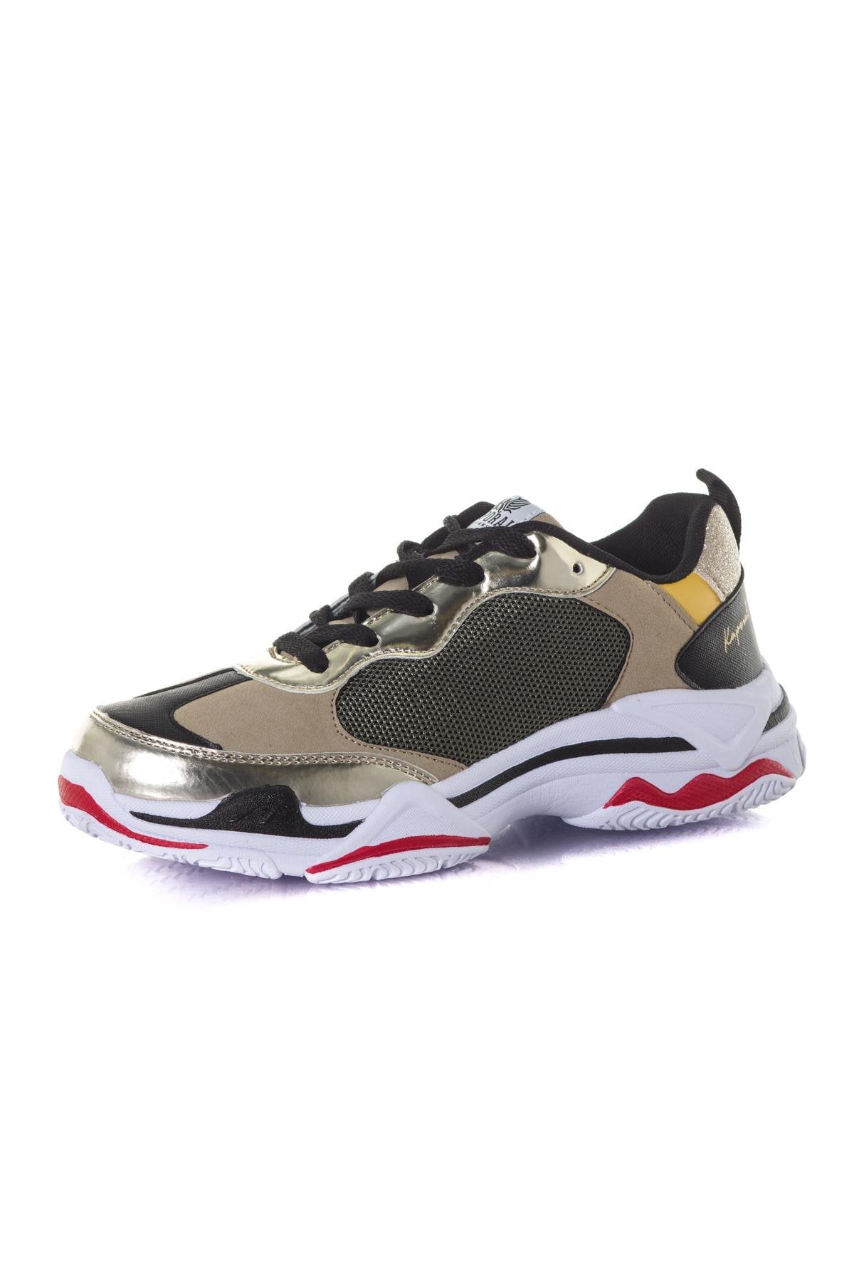 Kaporal women's taupe gold sneakers - Image n°7