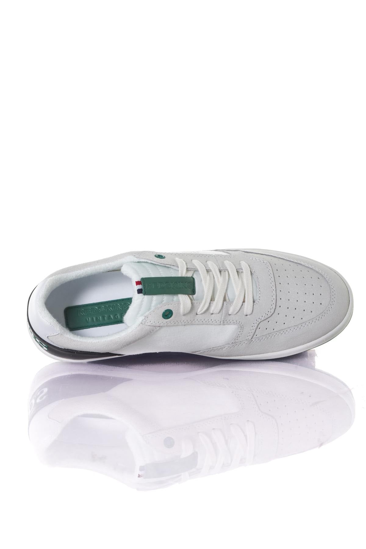  Men's white black green leather sneakers - Image n°3