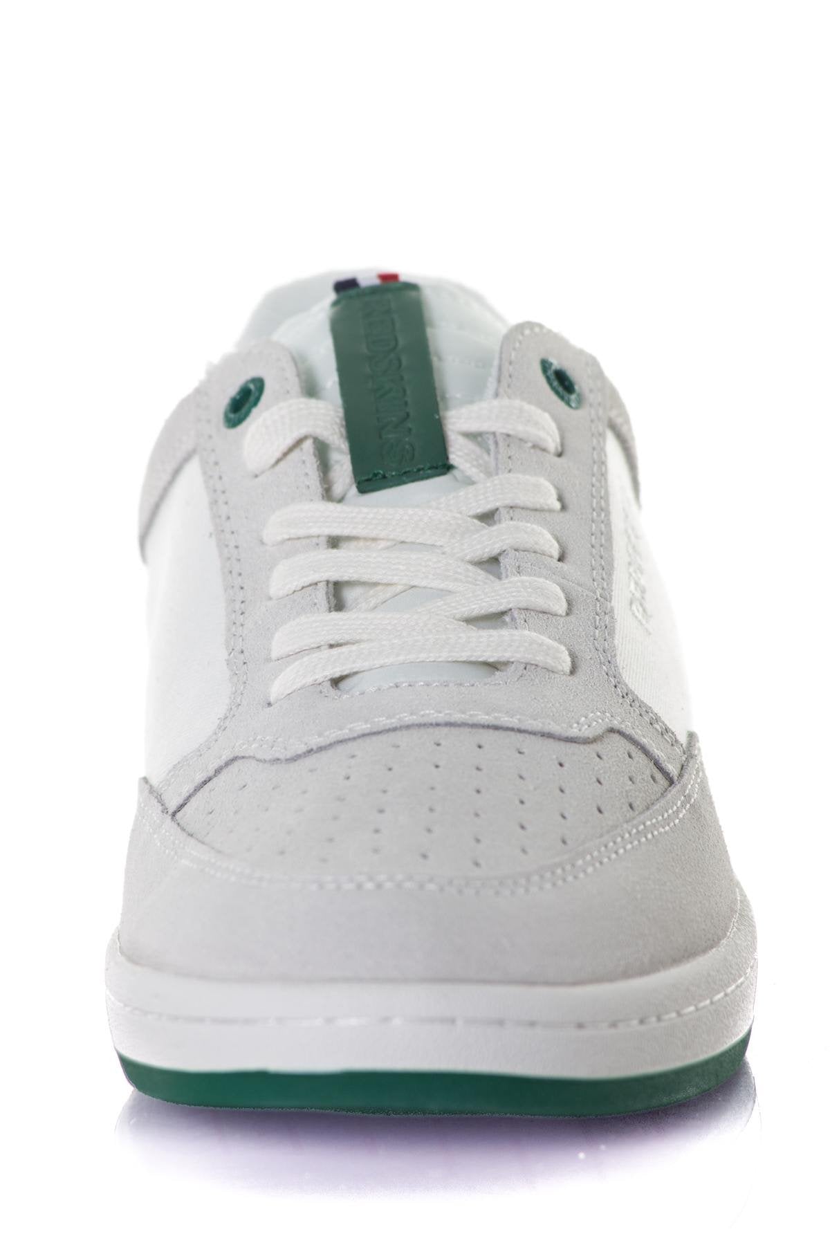  Men's white black green leather sneakers - Image n°5