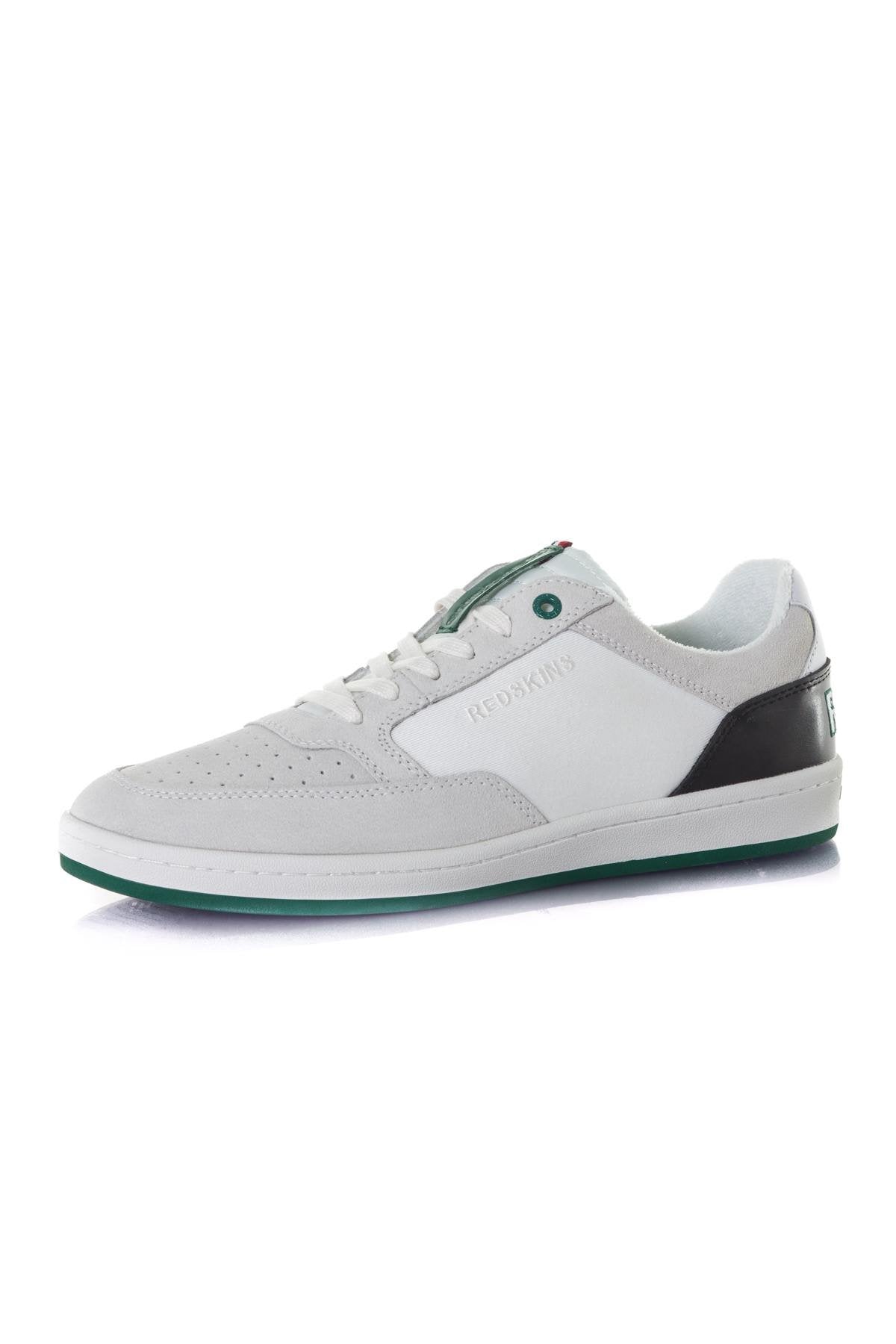  Men's white black green leather sneakers - Image n°7