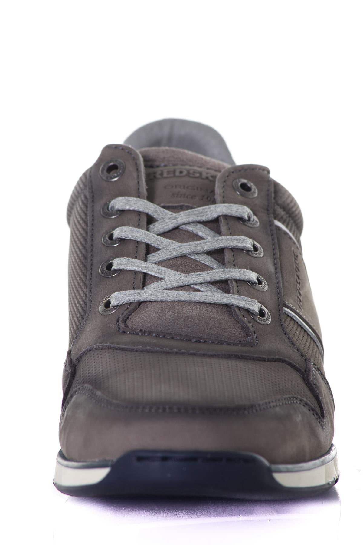 Men's gray leather sneakers - Image n°5