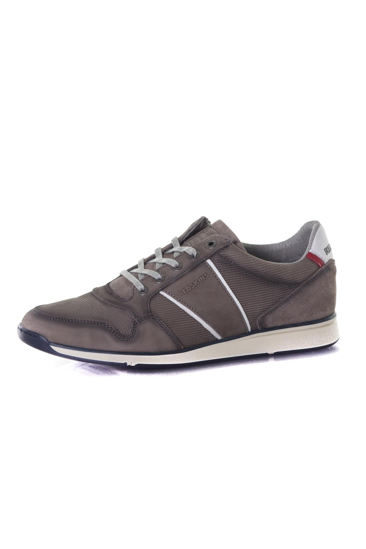 Men's gray leather sneakers - Image n°7