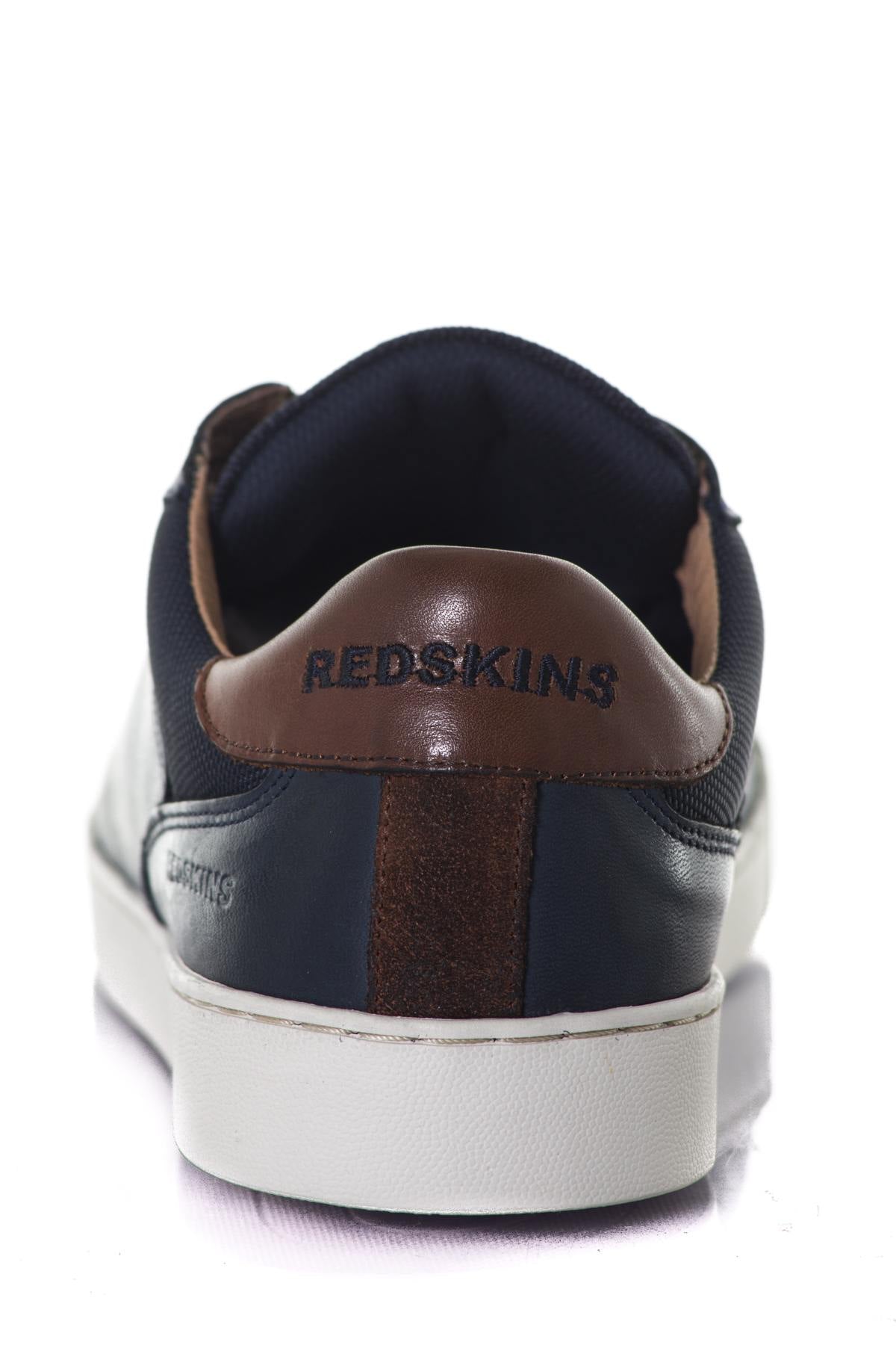 Men's navy blue leather sneakers - Image n°6