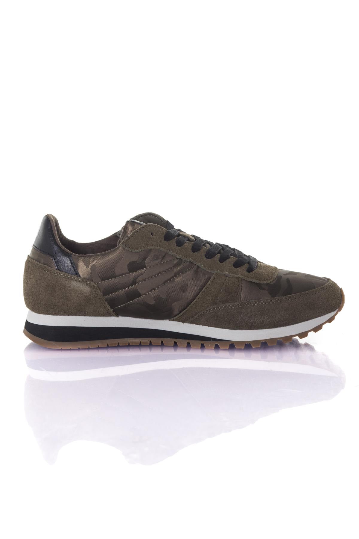  Black khaki canvas sneakers - Image n°2