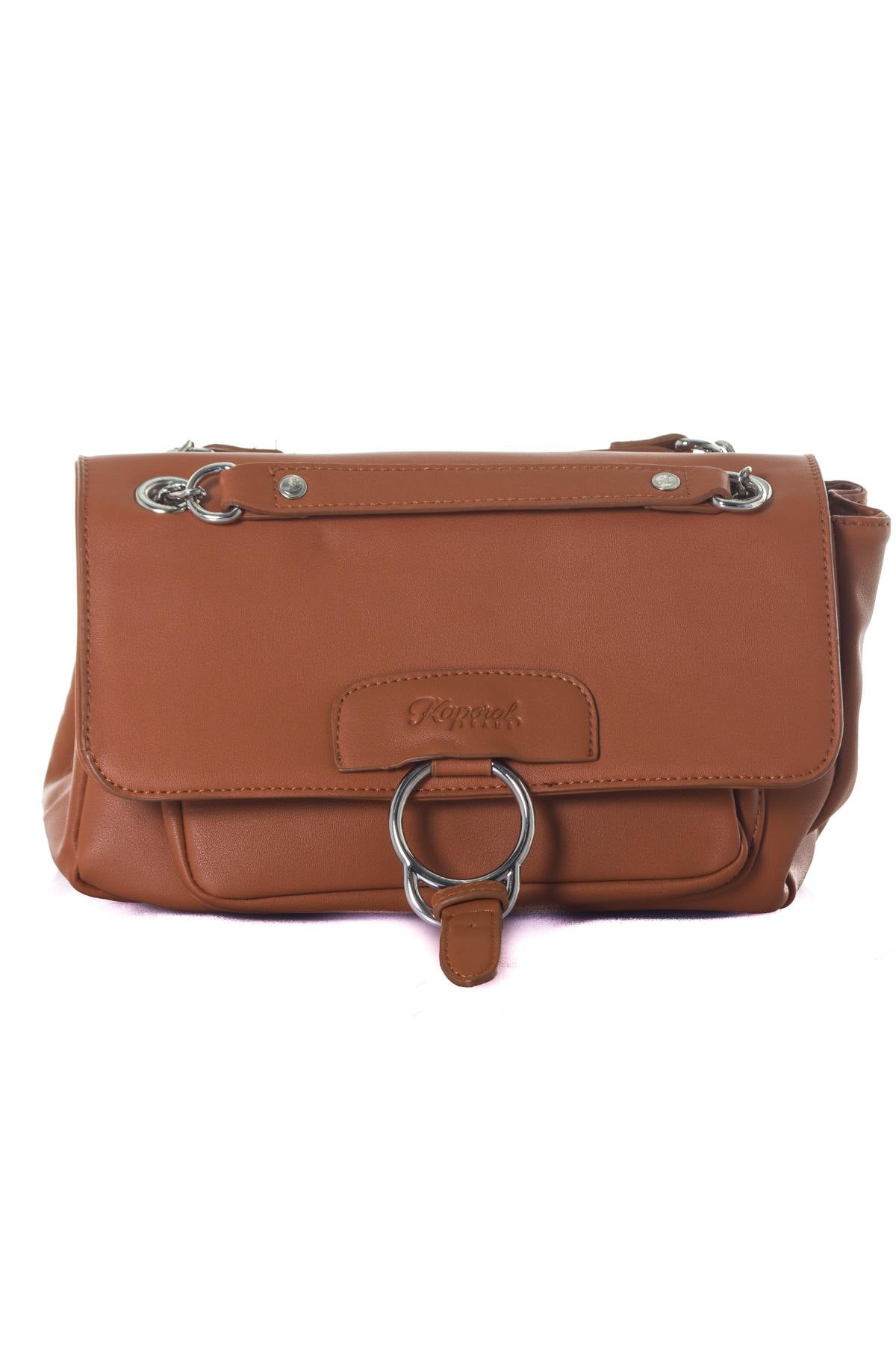 Women's cognac handbag - Image n°1