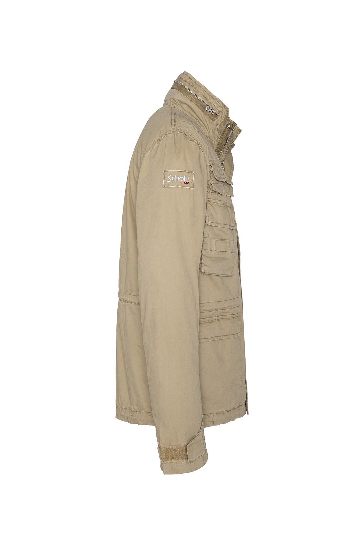 Men's sand-colored military jacket - Image n°9