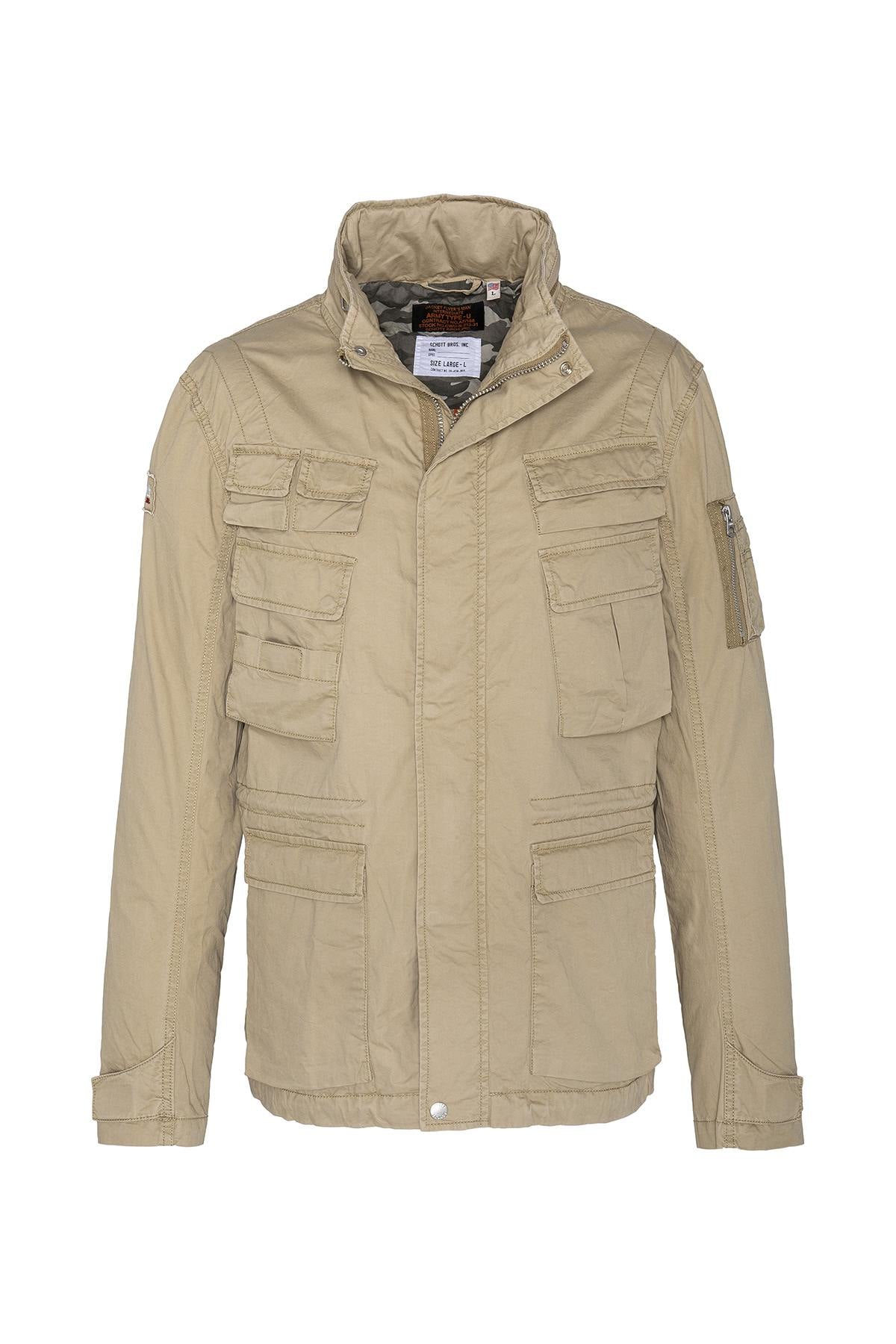 Men's sand-colored military jacket - Image n°8